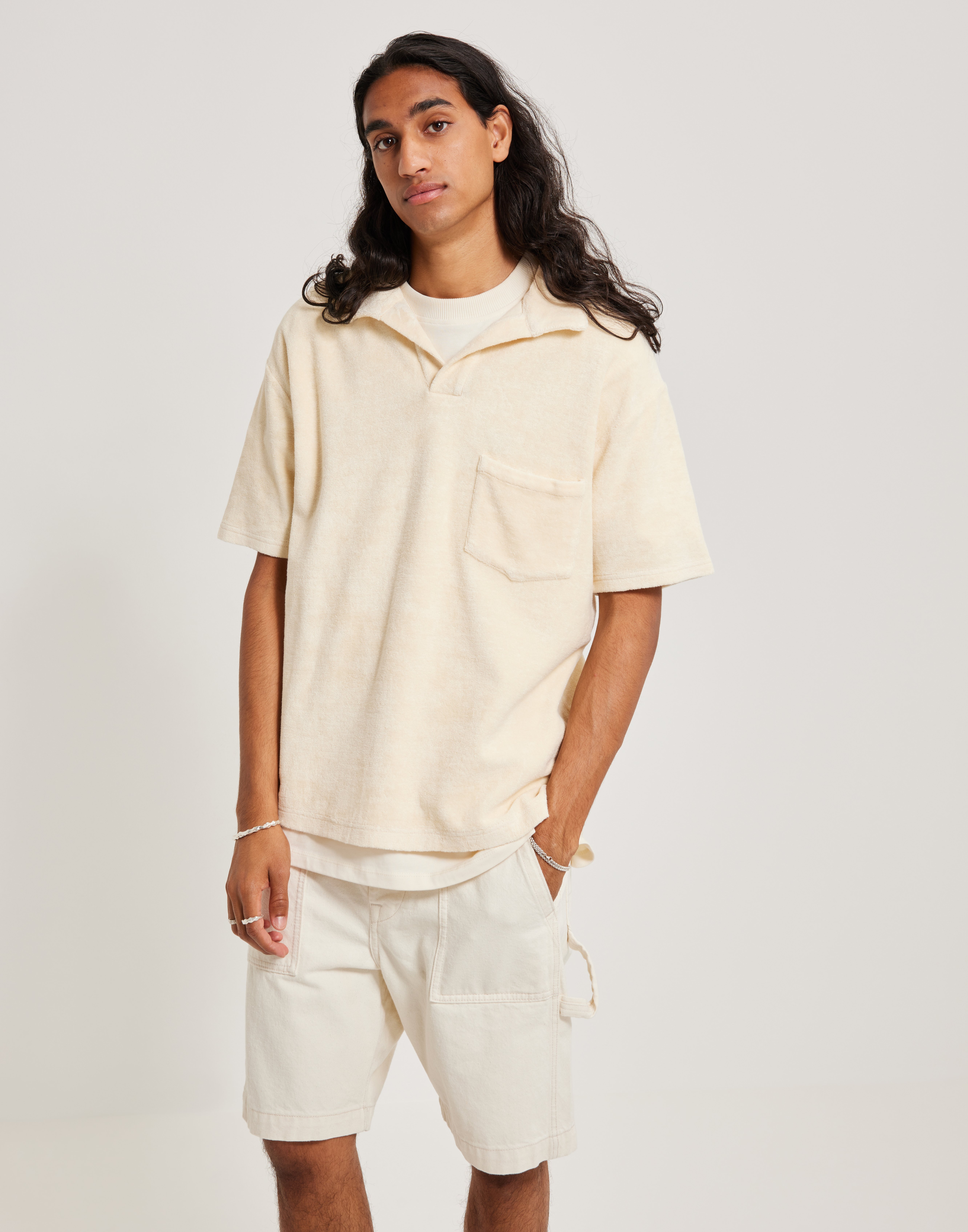 Mads Nørgaard Summer Terry Tee Polotrøjer Vanilla Ice