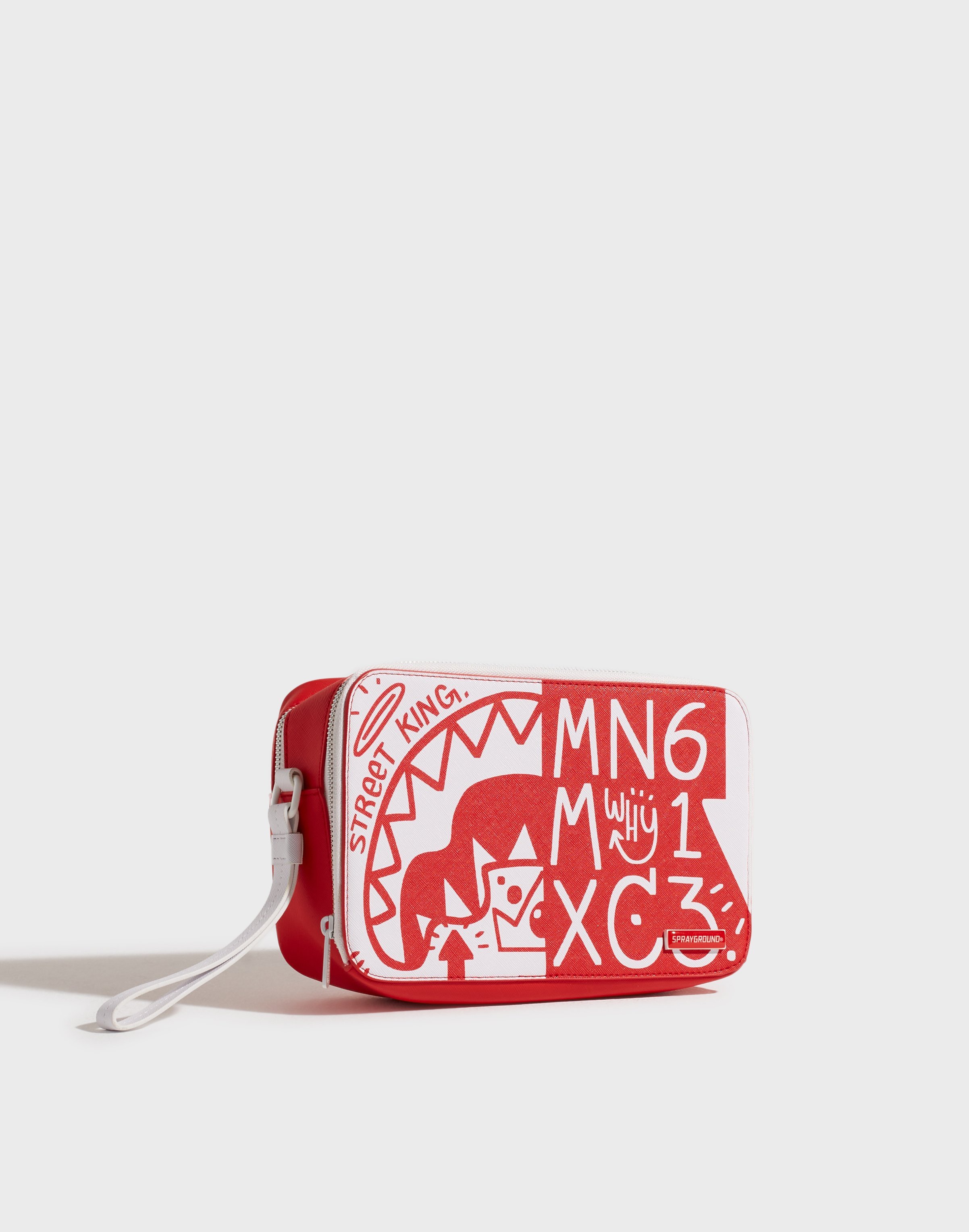 Sprayground Danger Danger Toiletry Tasker White/Red