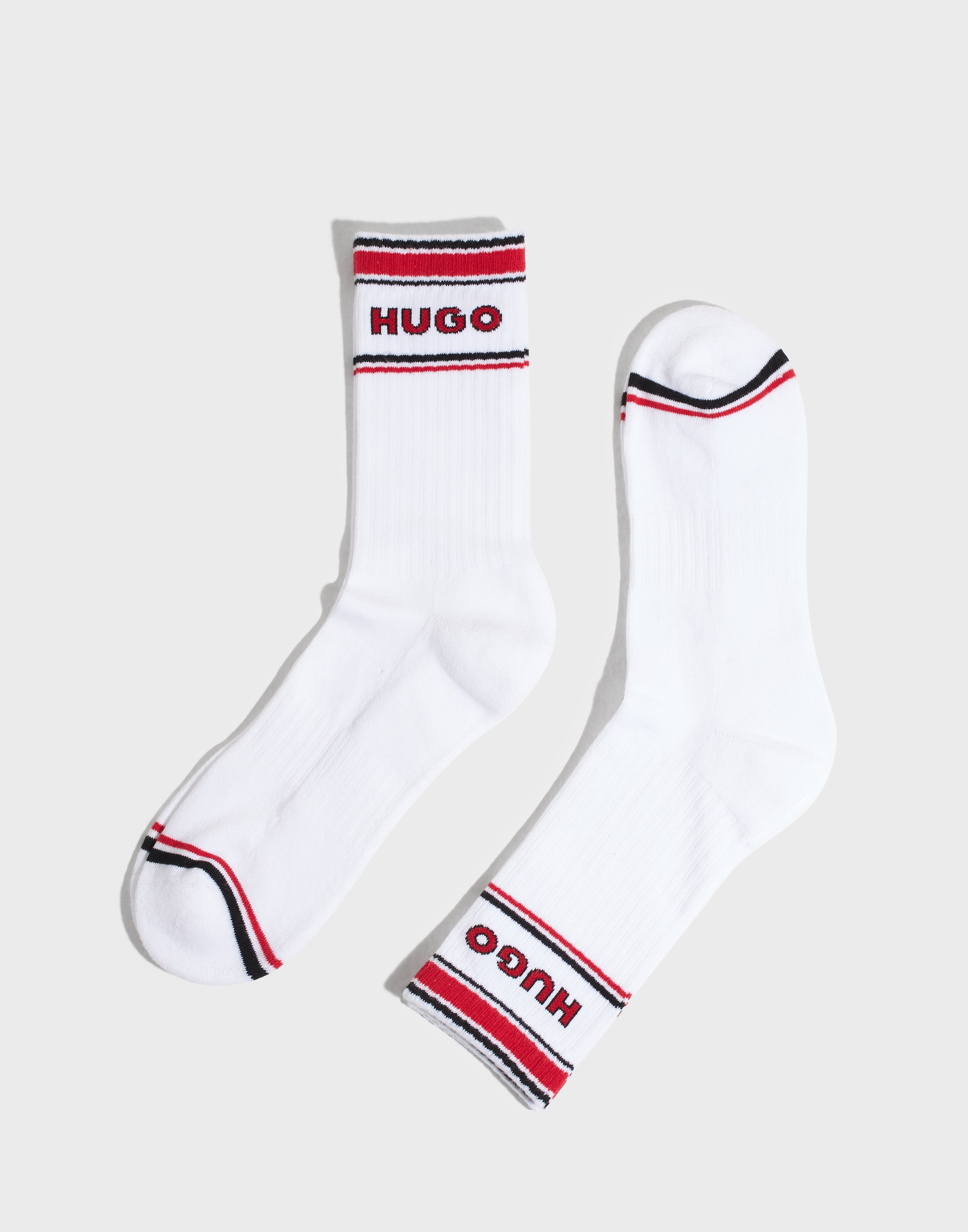 HUGO 2P Qs Varsity Cc 10249500 01 Strømper White