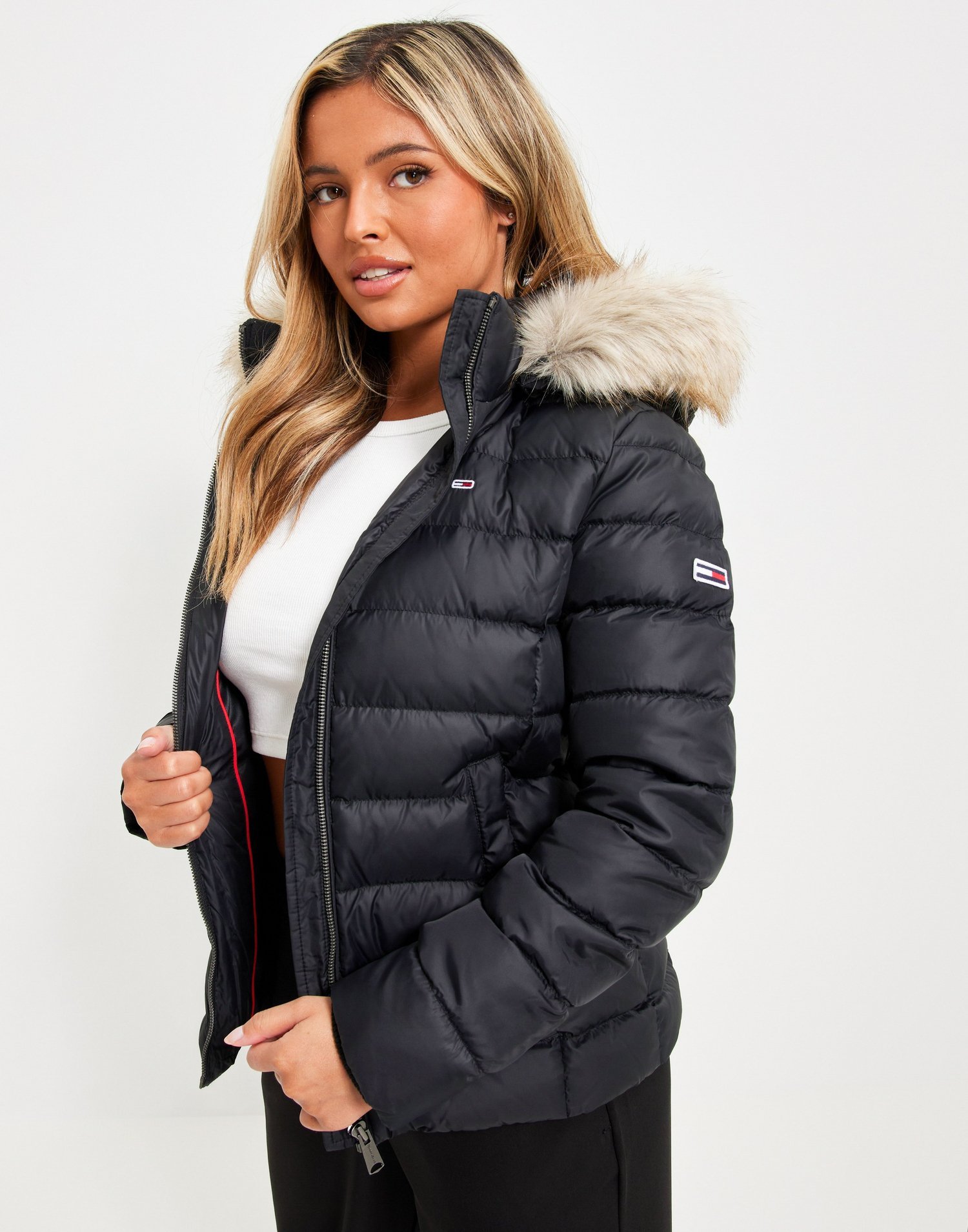 tommy jeans hooded down jacket