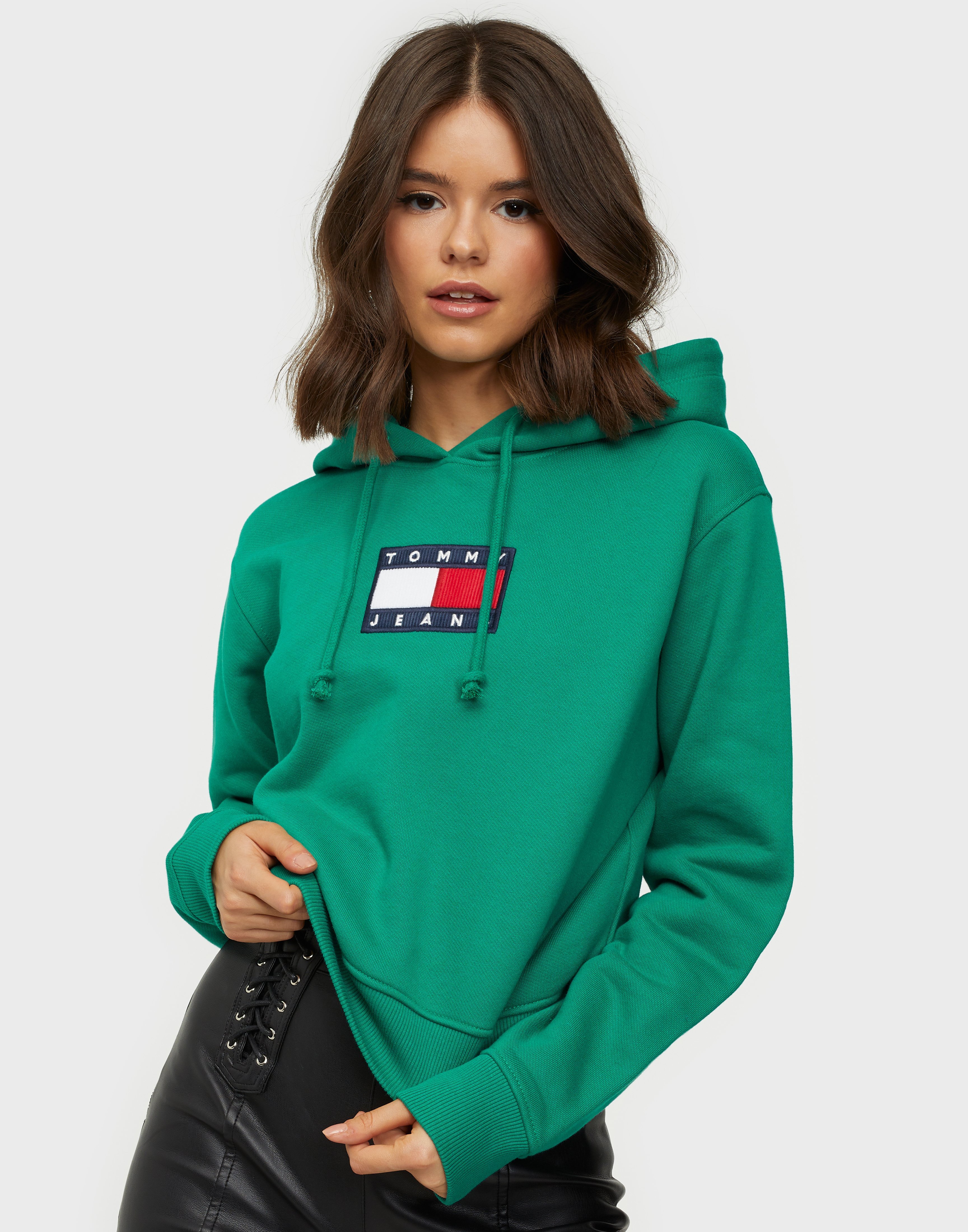 tommy jeans green hoodie
