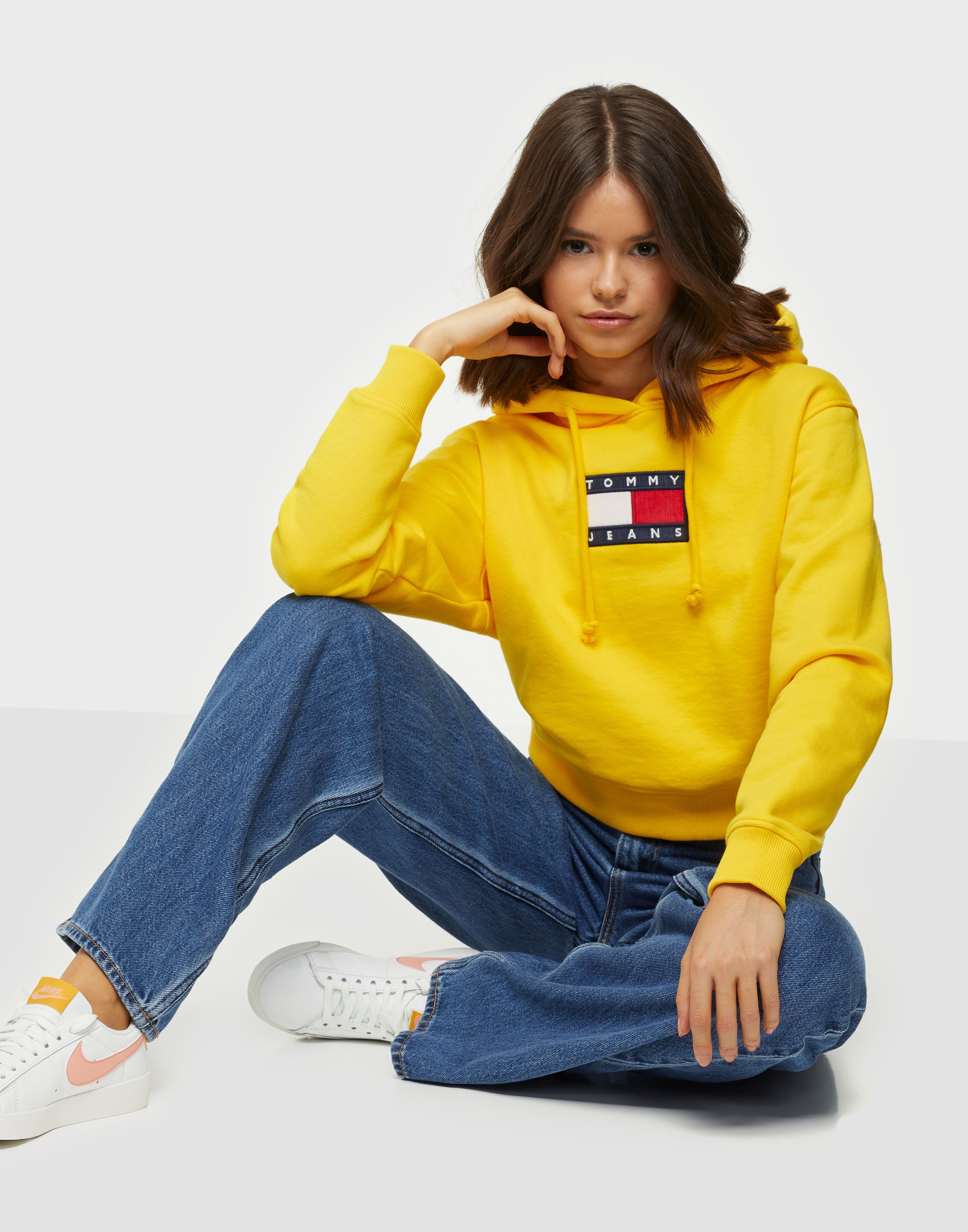 tommy jeans yellow hoodie