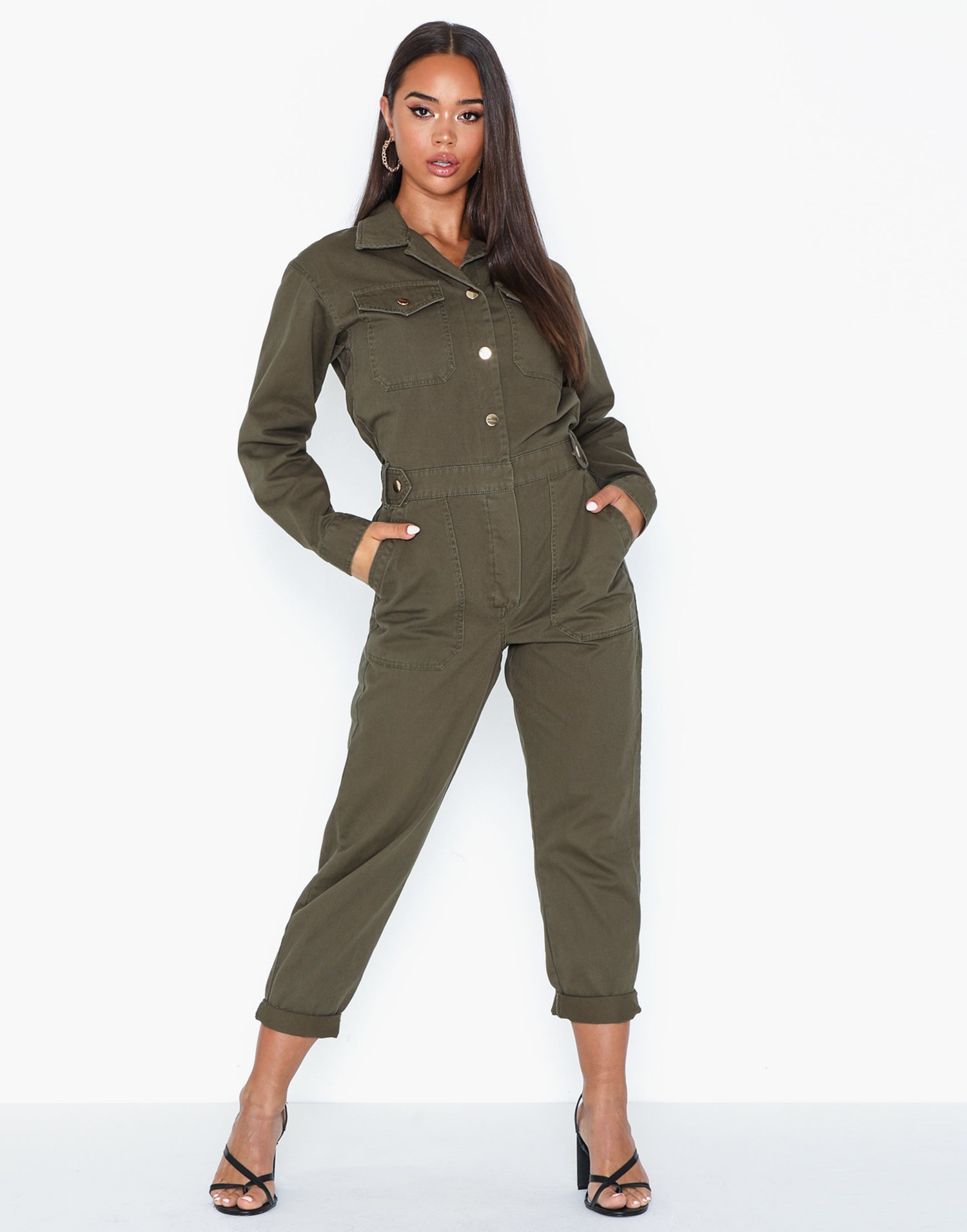 khaki boiler suit river island