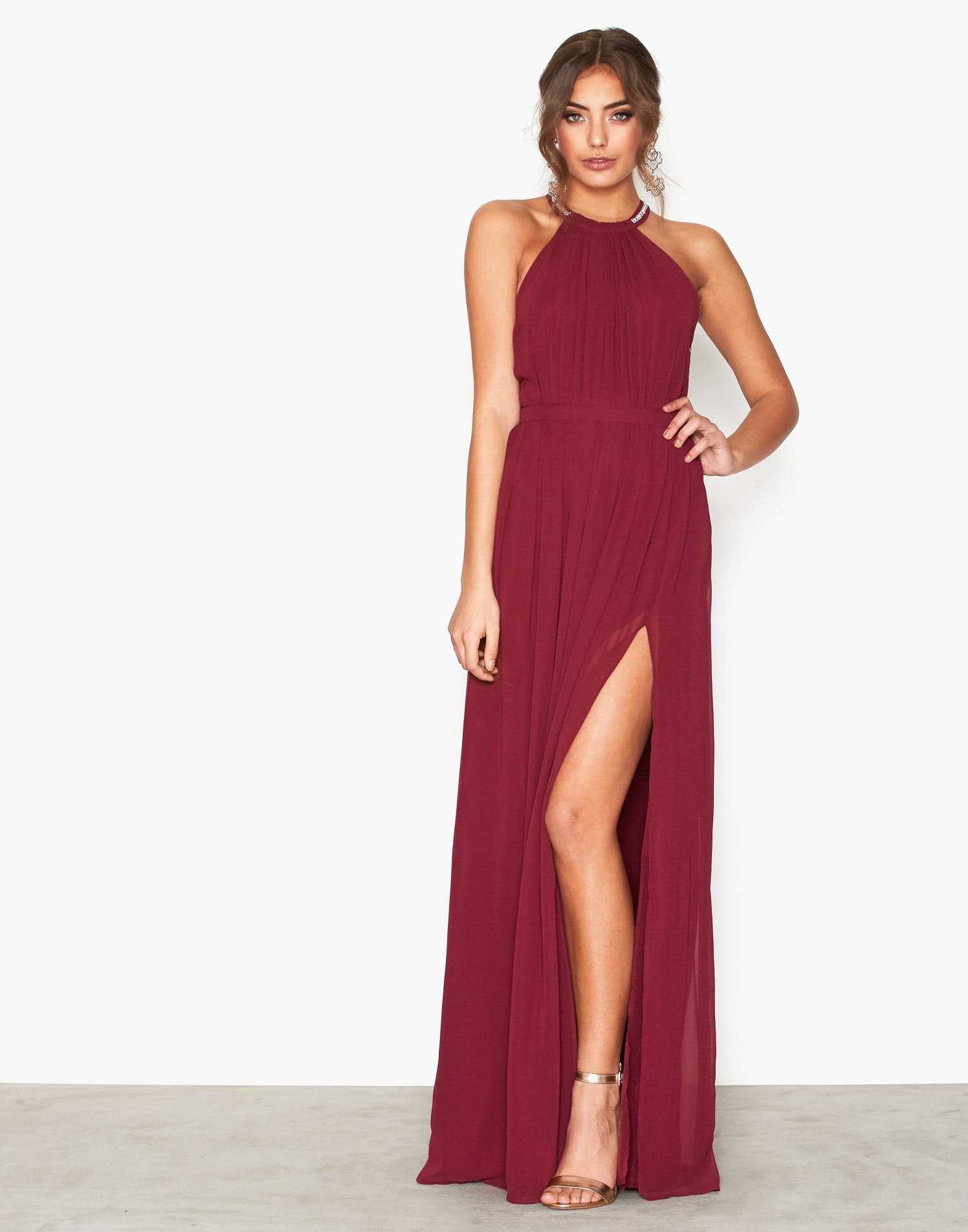 nelly burgundy dress
