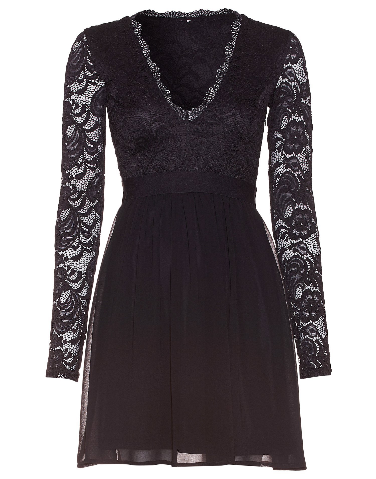 Shop NLY Trend Scalloped Lace Prom Dress - Black - Nelly.com