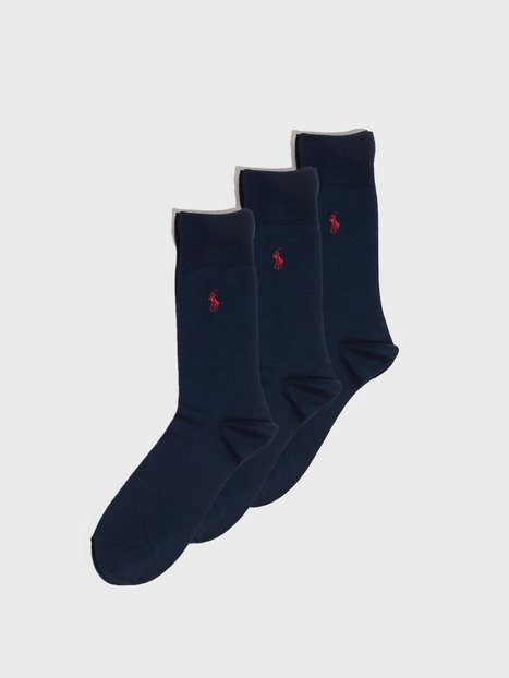 Polo Ralph Lauren Mercerized Socks 3-Pack Strømper Navy