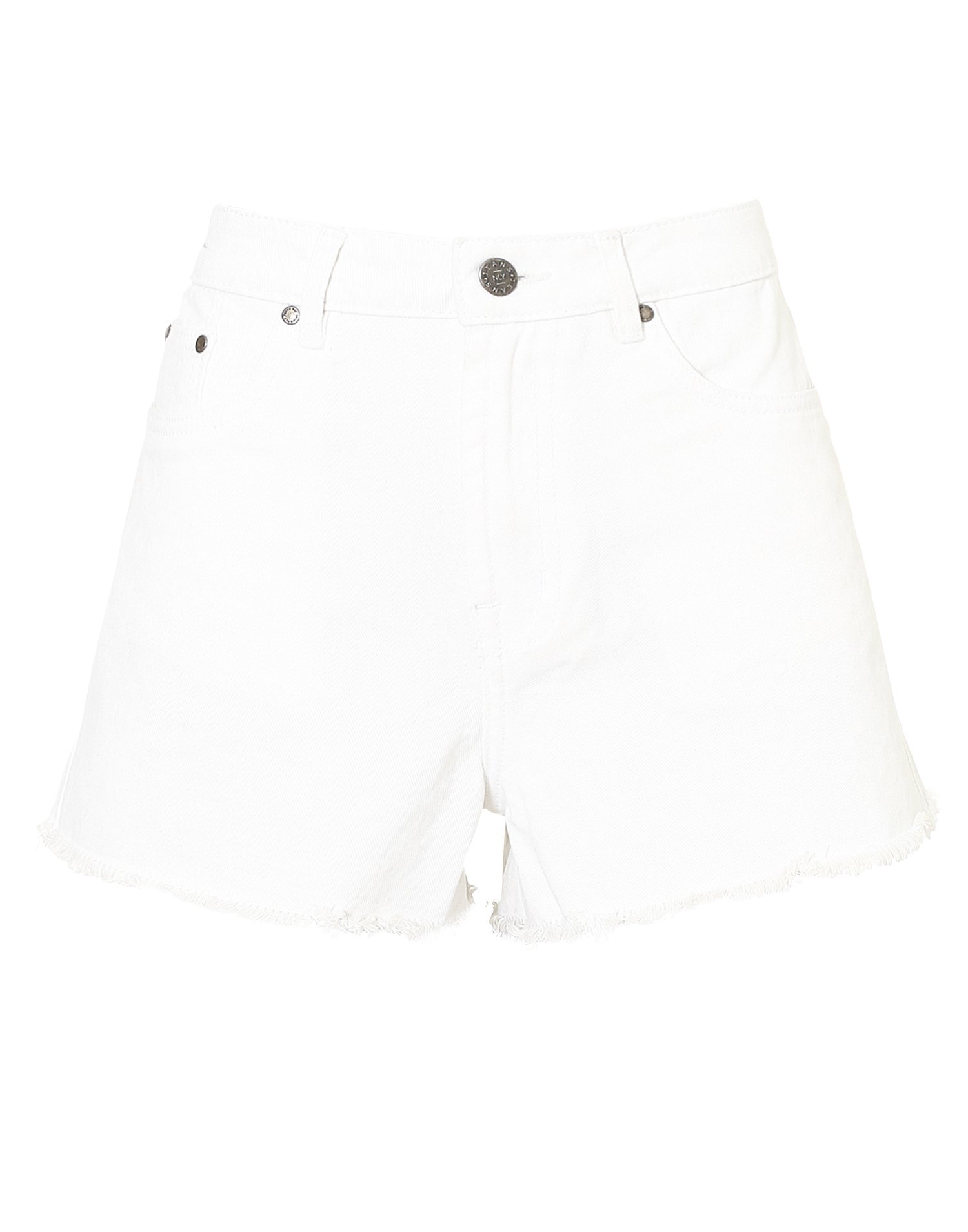 Shop NLY Trend Cheeky Fit Denim Shorts - White - Nelly.com