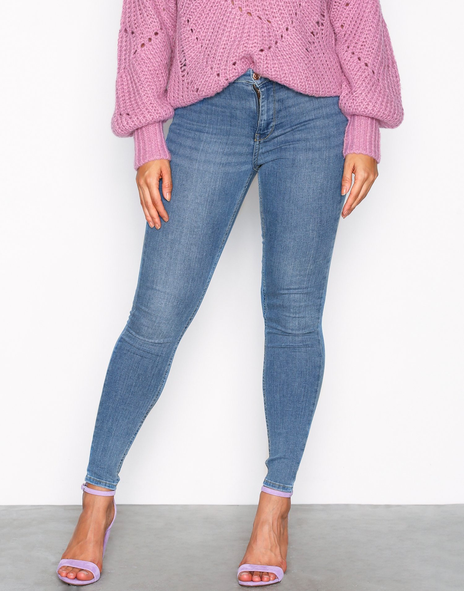 Gina Tricot Molly High Waist Jeans Slim Blå