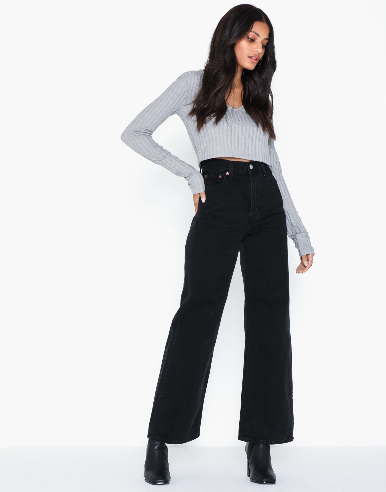 ribcage wide leg women's jeans