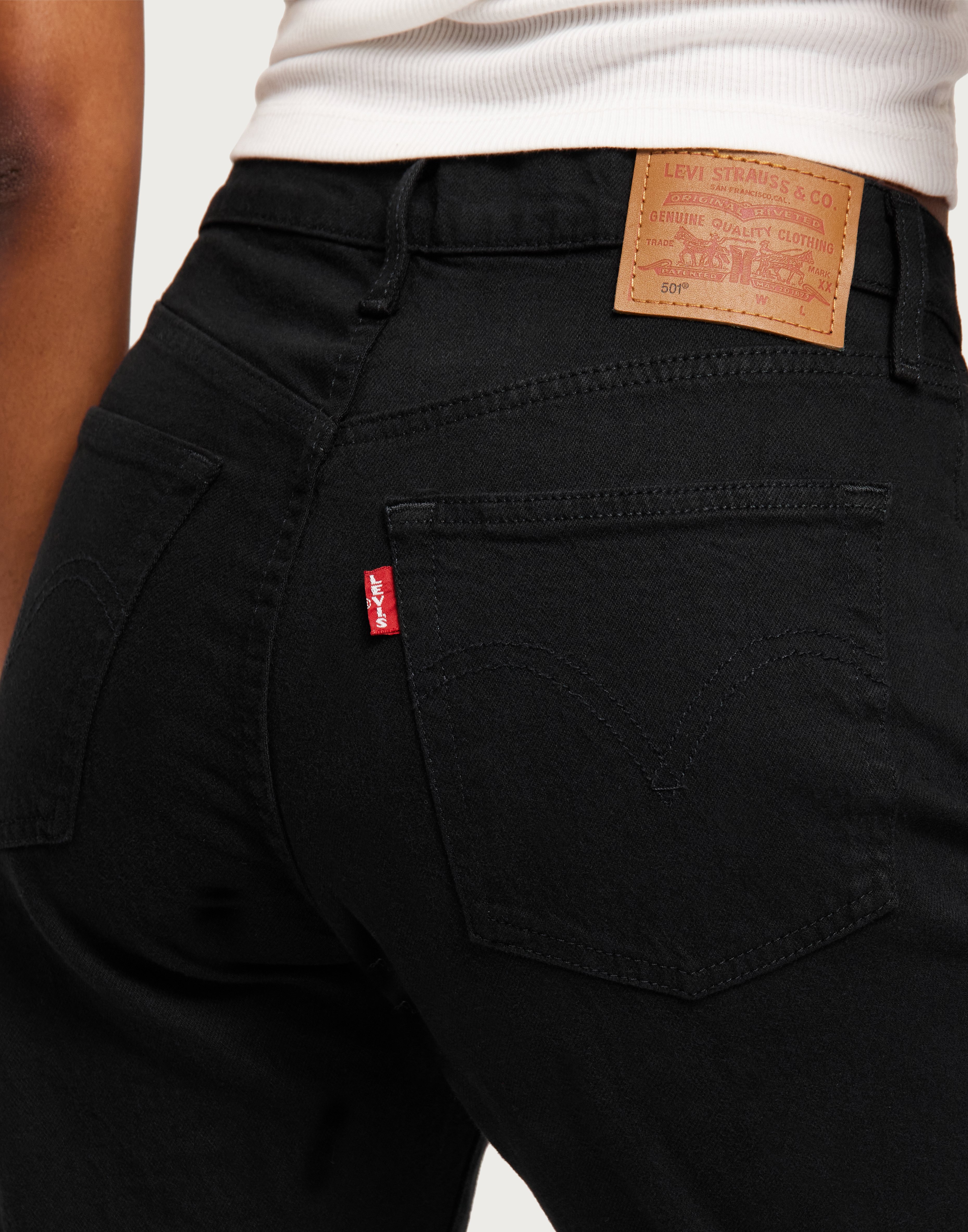 levis 501 crop black