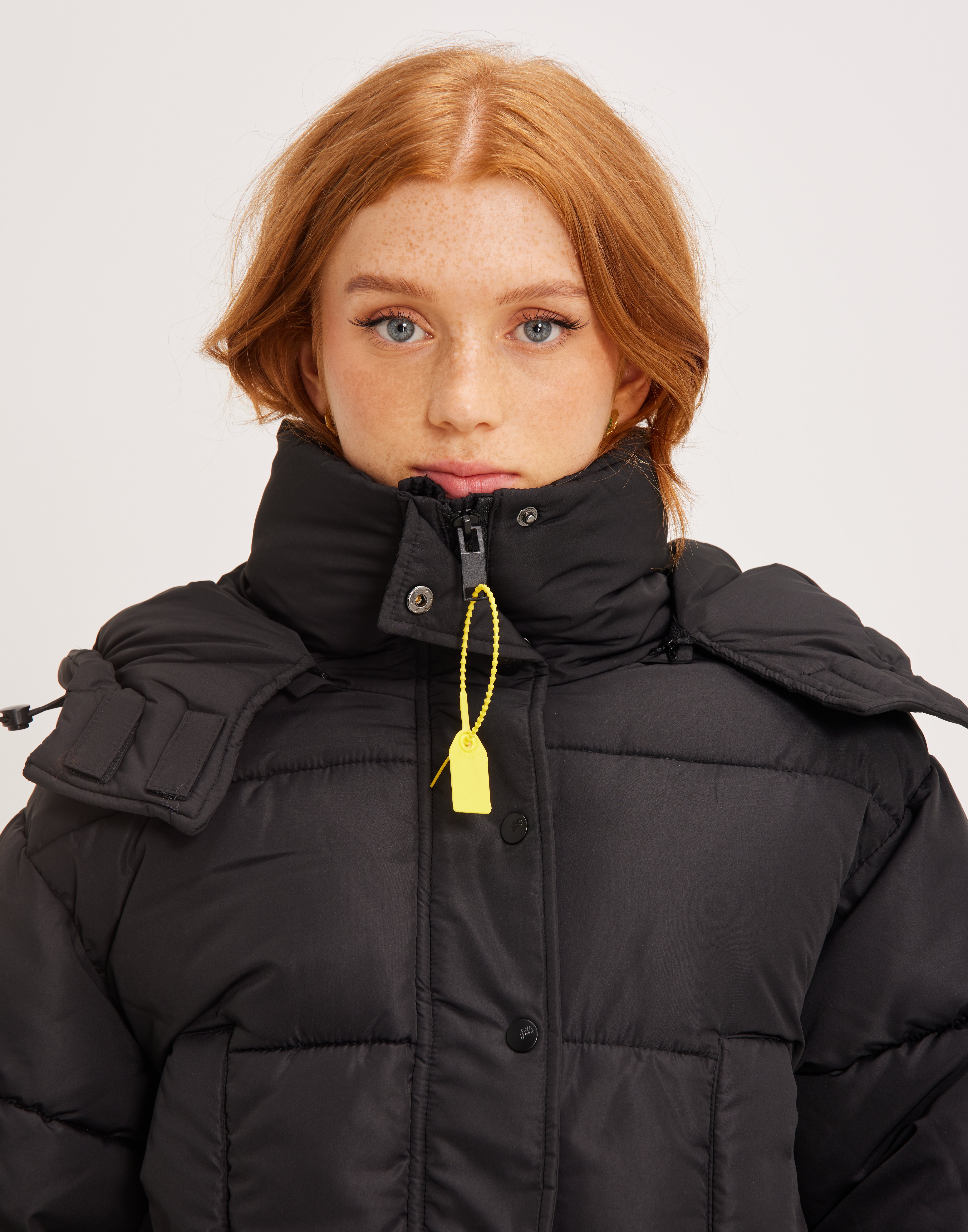 black puffer coats with hood