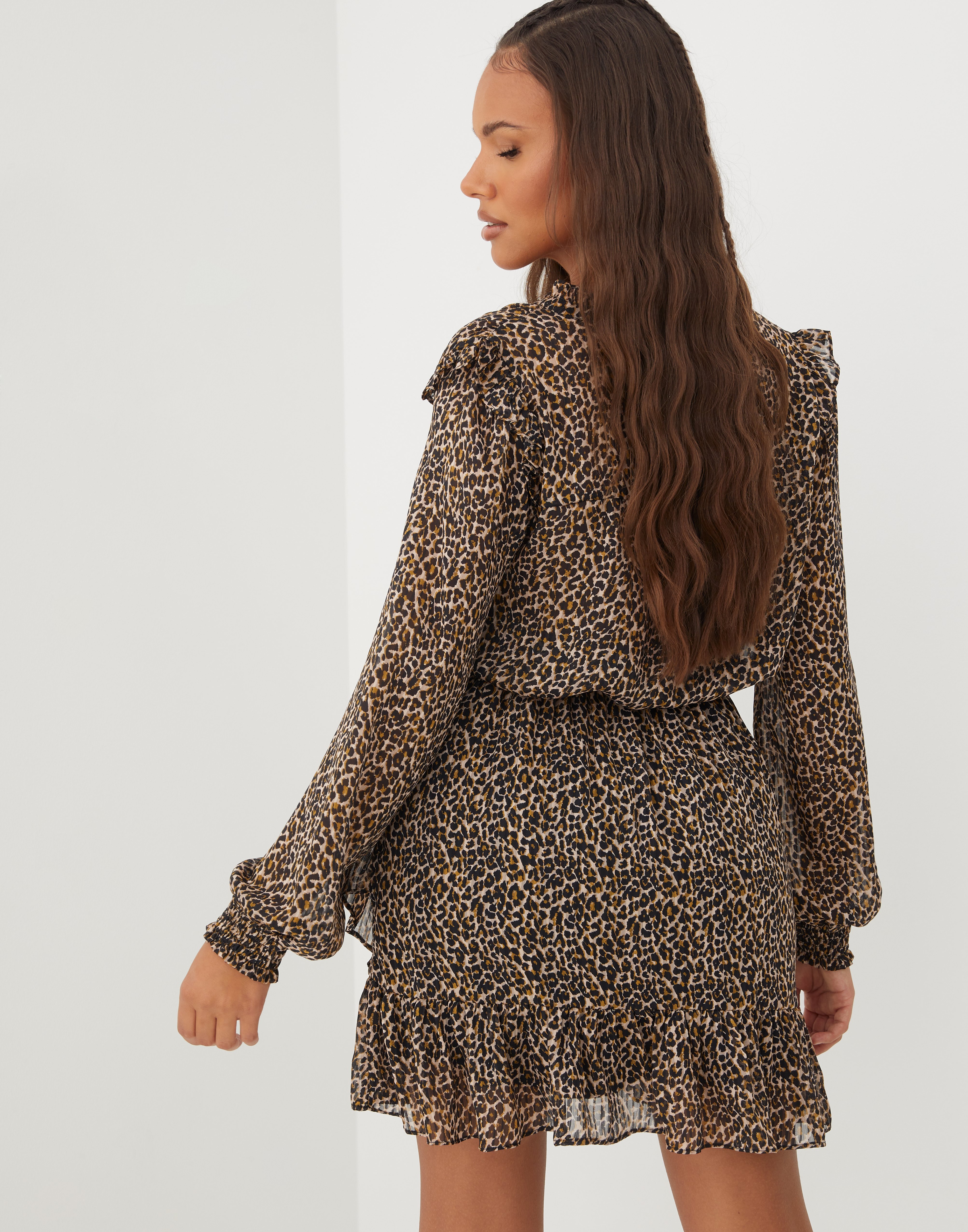 Shop Neo Lena Delicate leo Dress - Leopard