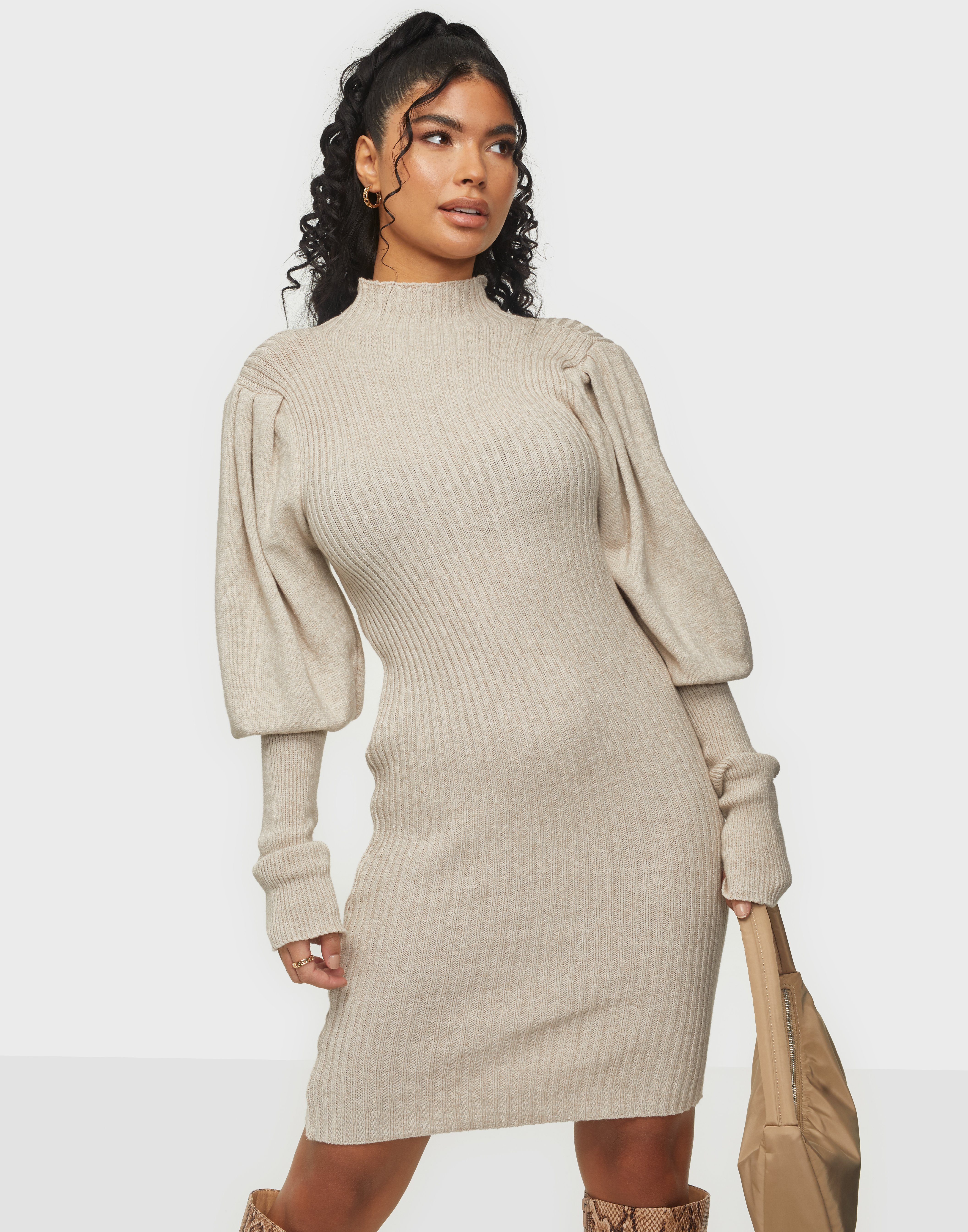 casual beige dress