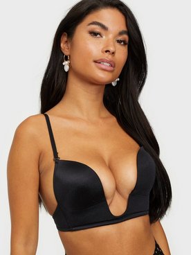 Missguided Seamless Plunge Bra Multifunktions BH Black