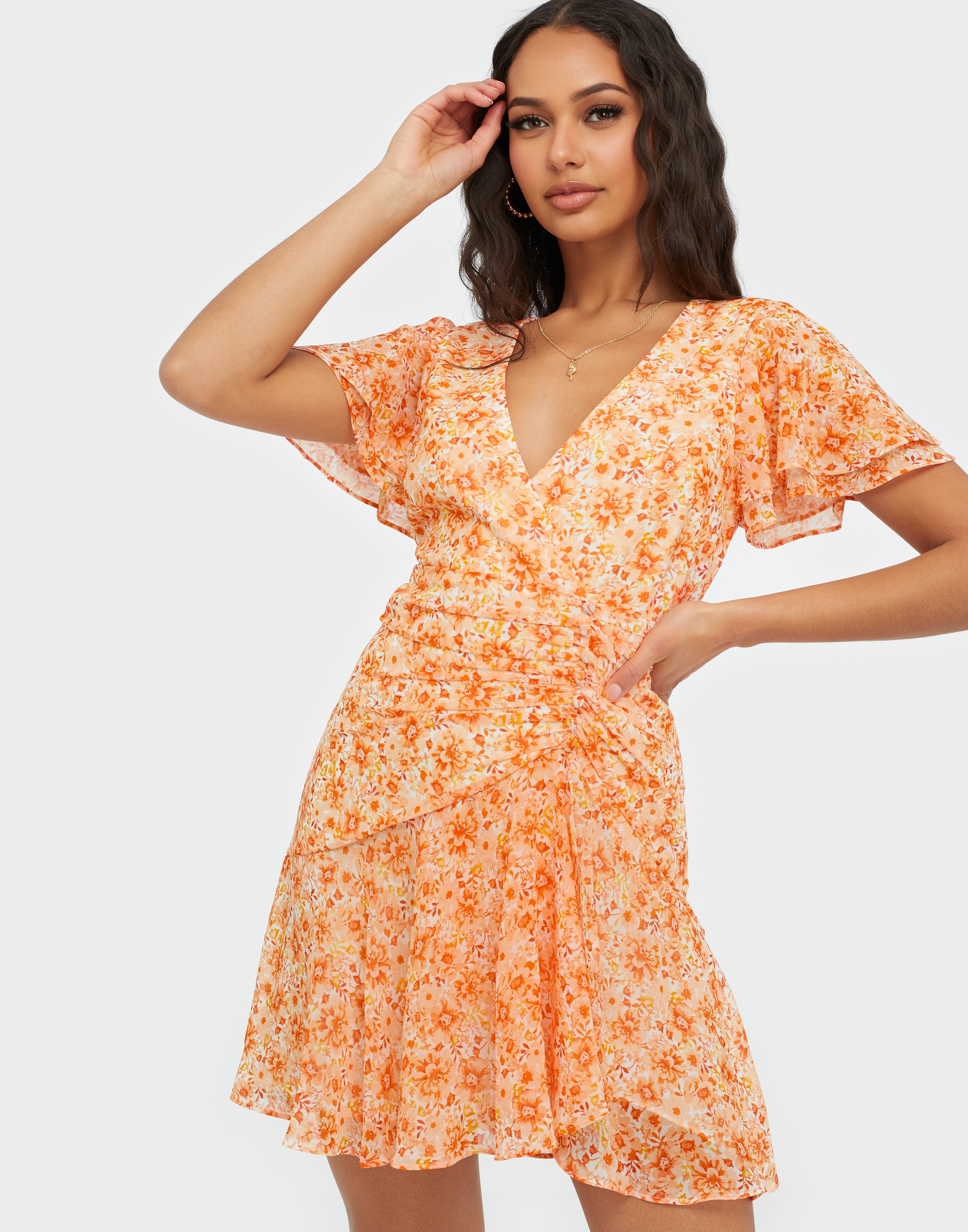 forever new orange dress