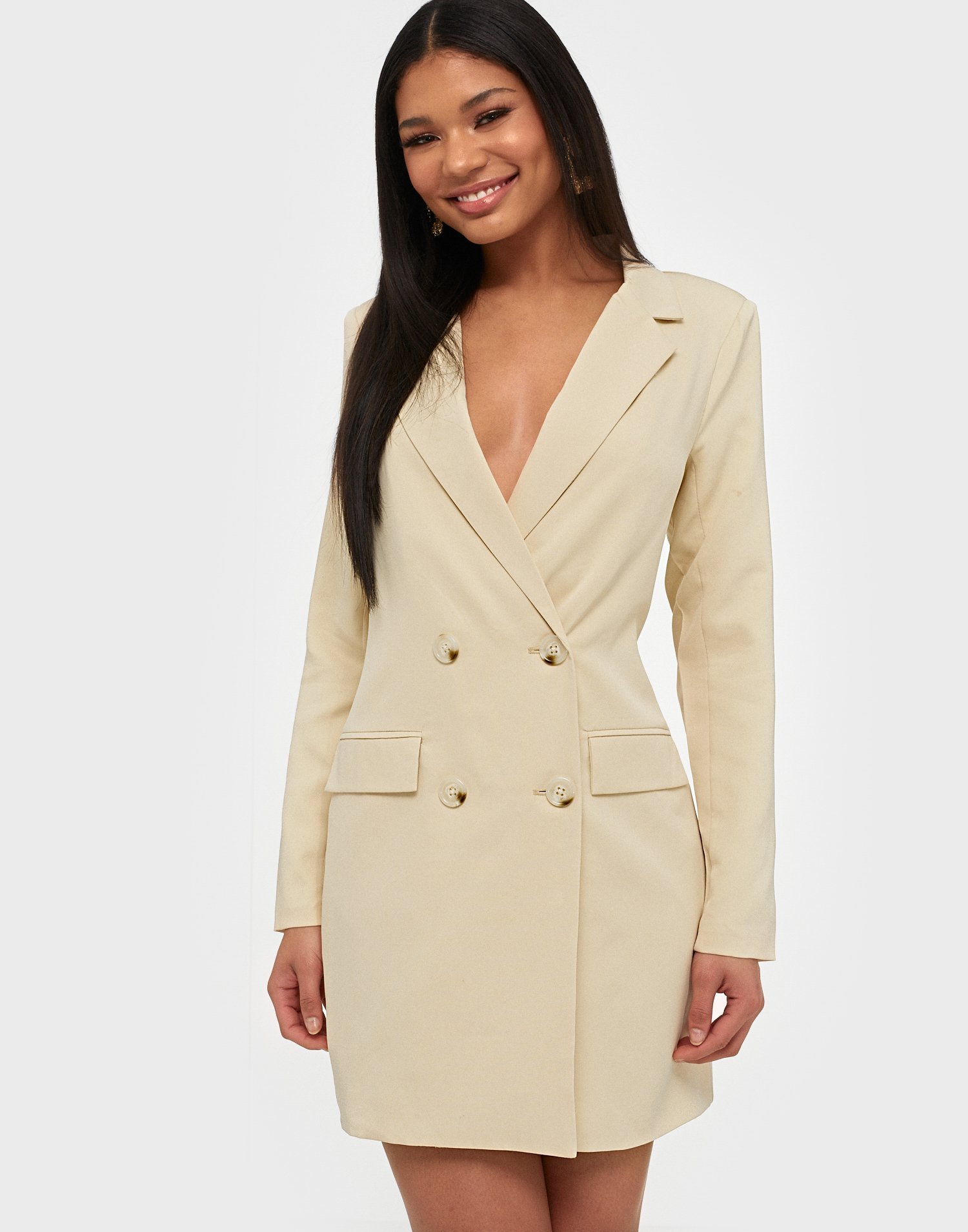 blazer dress beige