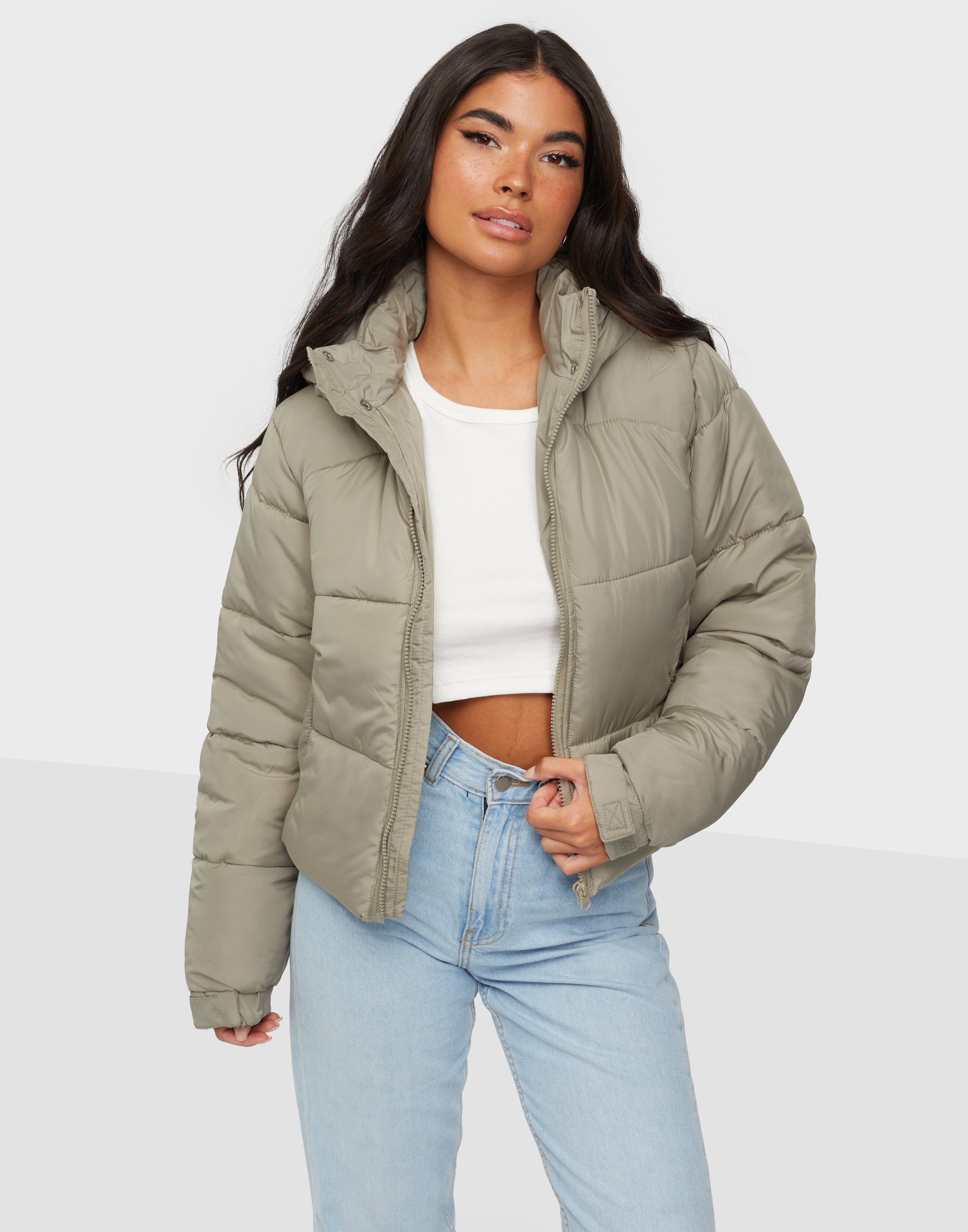 missguided hooded padded jacket