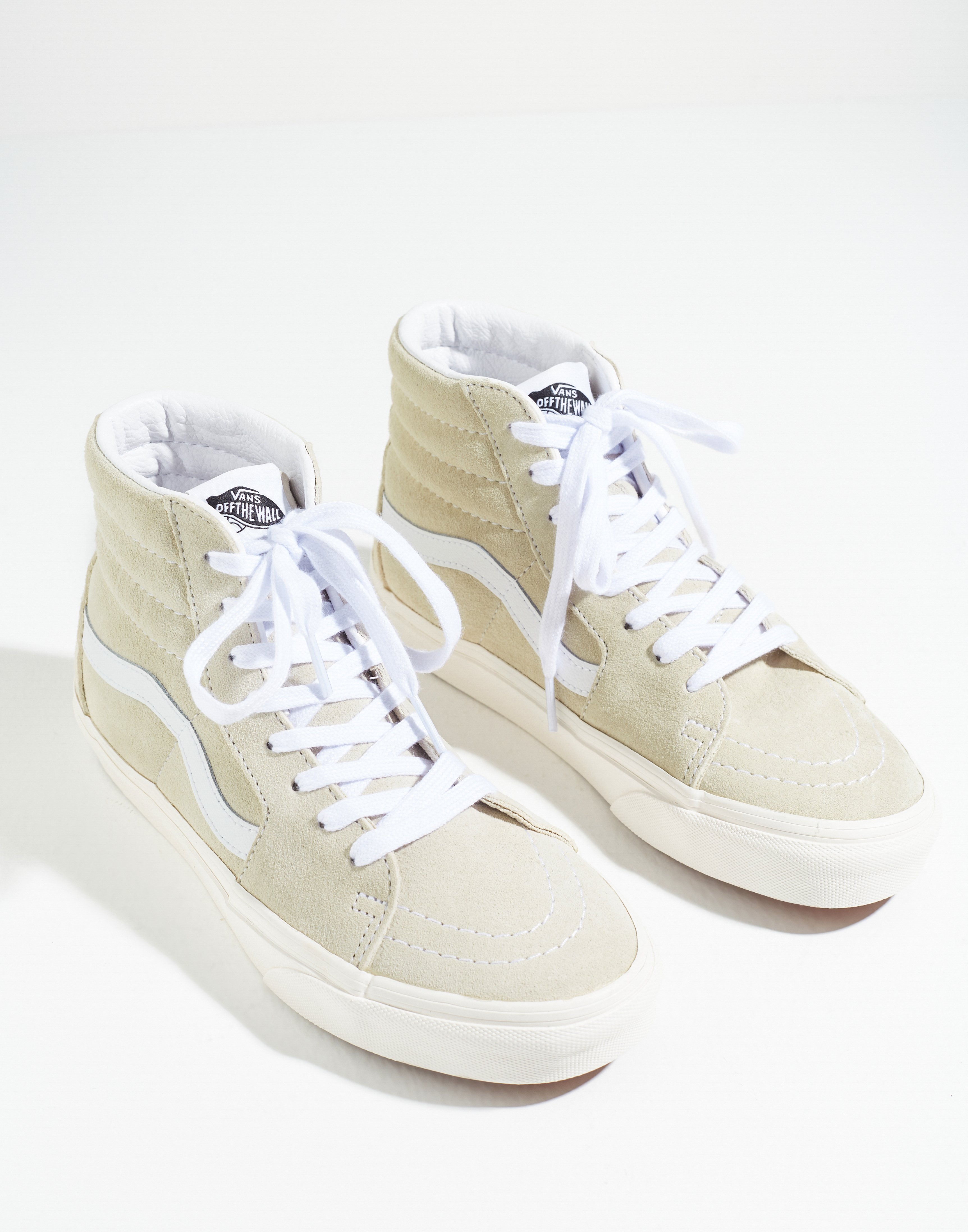 cream vans high tops