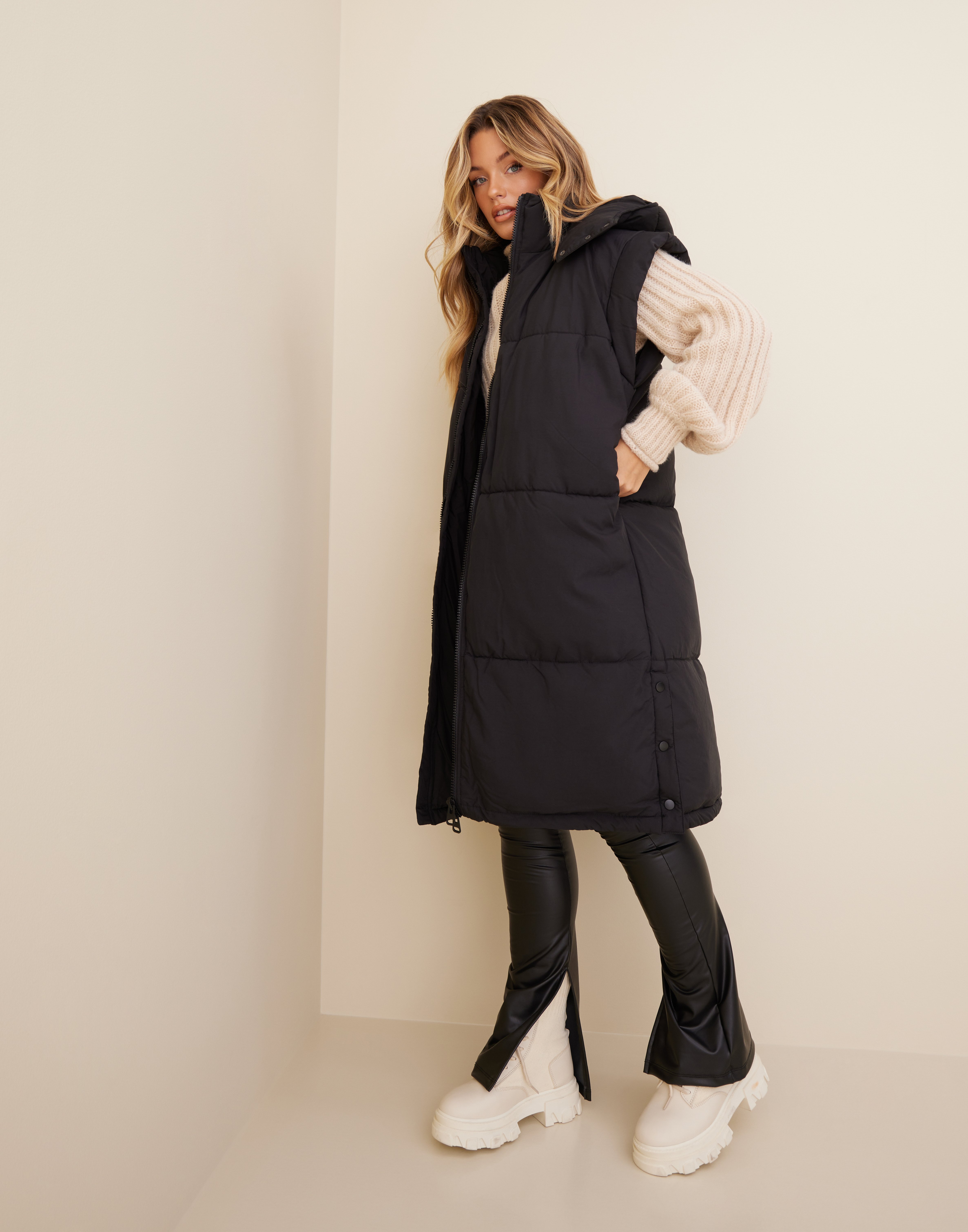 maxi puffer vest