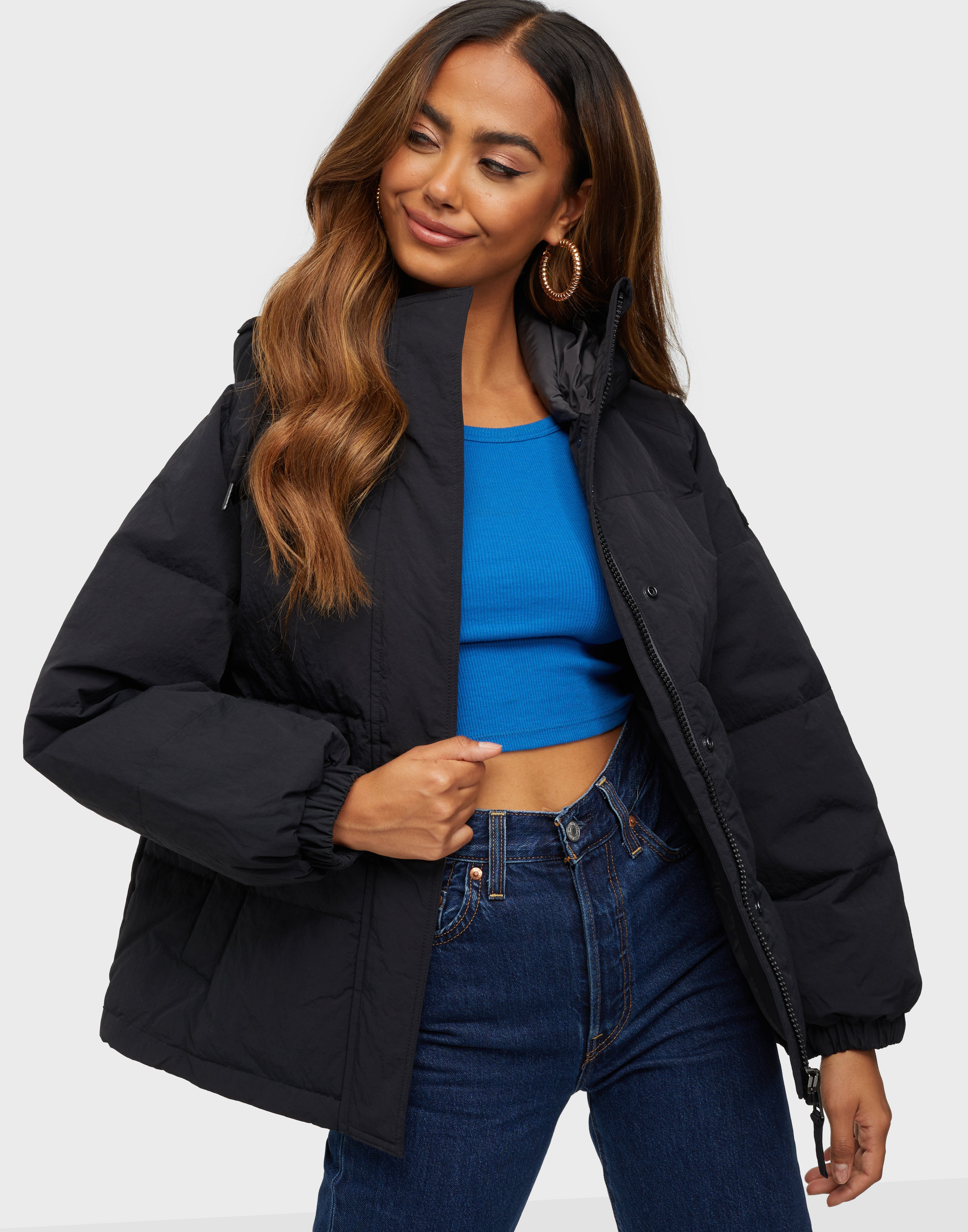 lee jeans long puffer