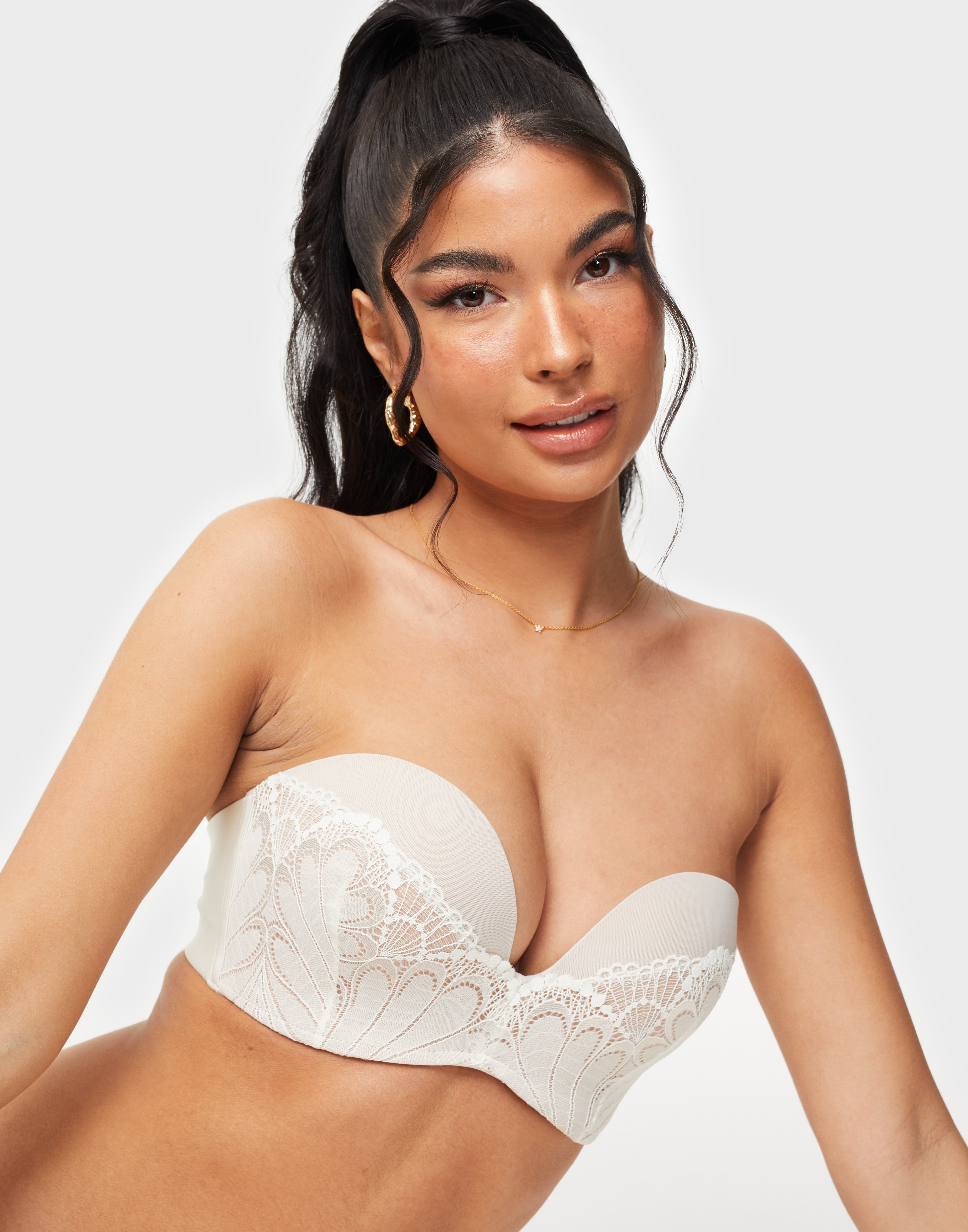 wonderbra glamour lace strapless bra