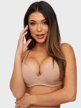 Wonderbra Wonderbra T-shirt Wireless Bra Bandeau & Soft-Bra Beige