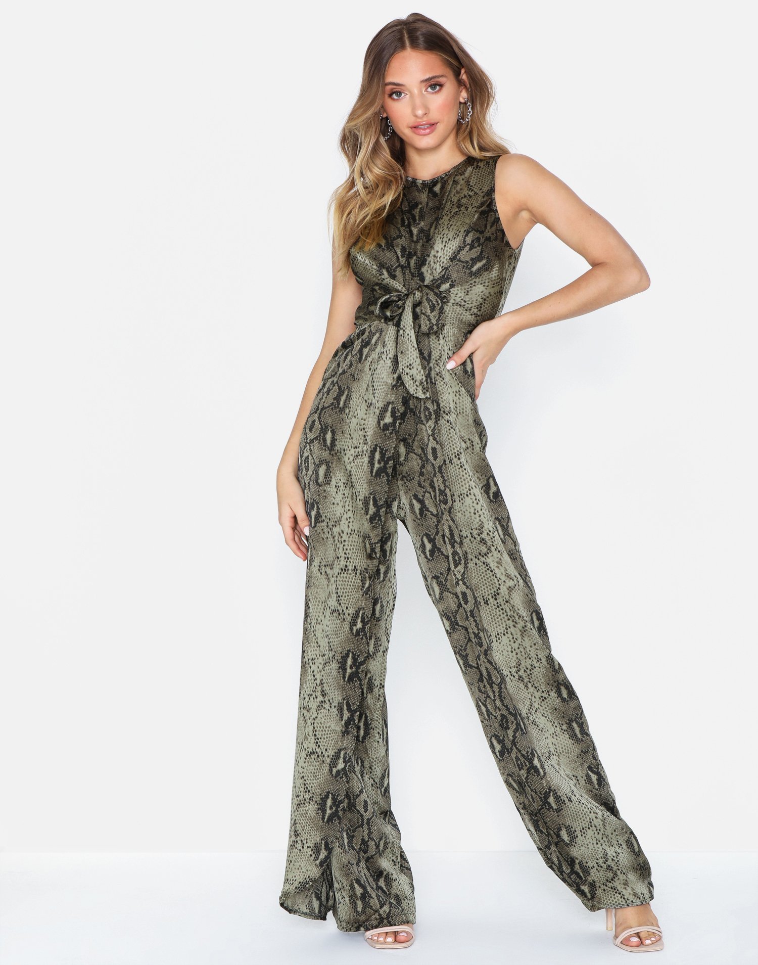 ax paris snake print jumpsuit