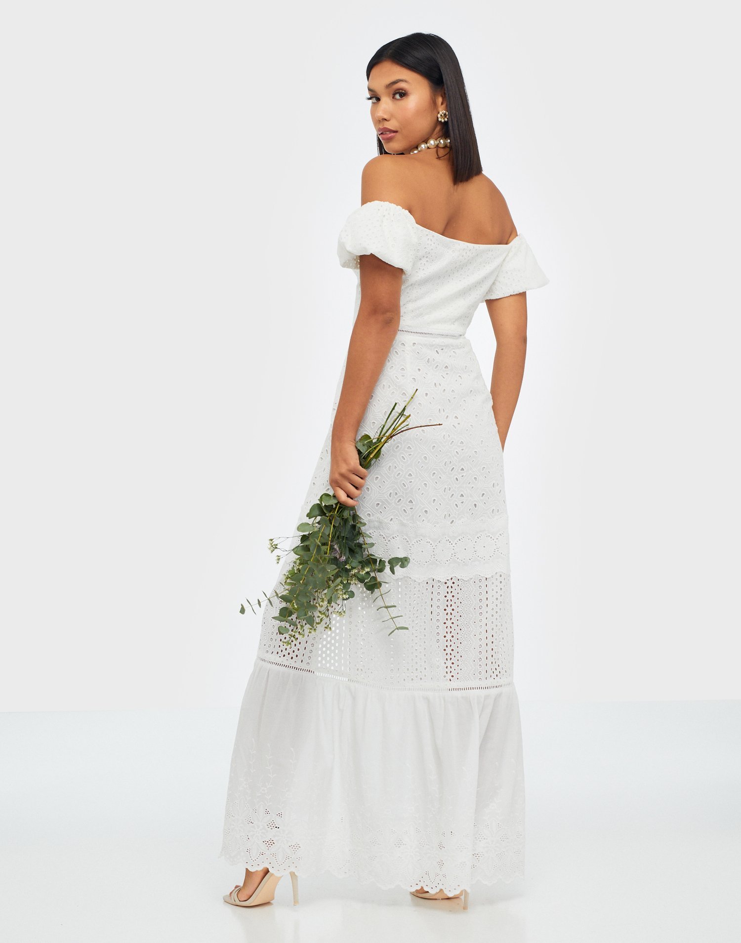 true decadence off shoulder embroidered dress