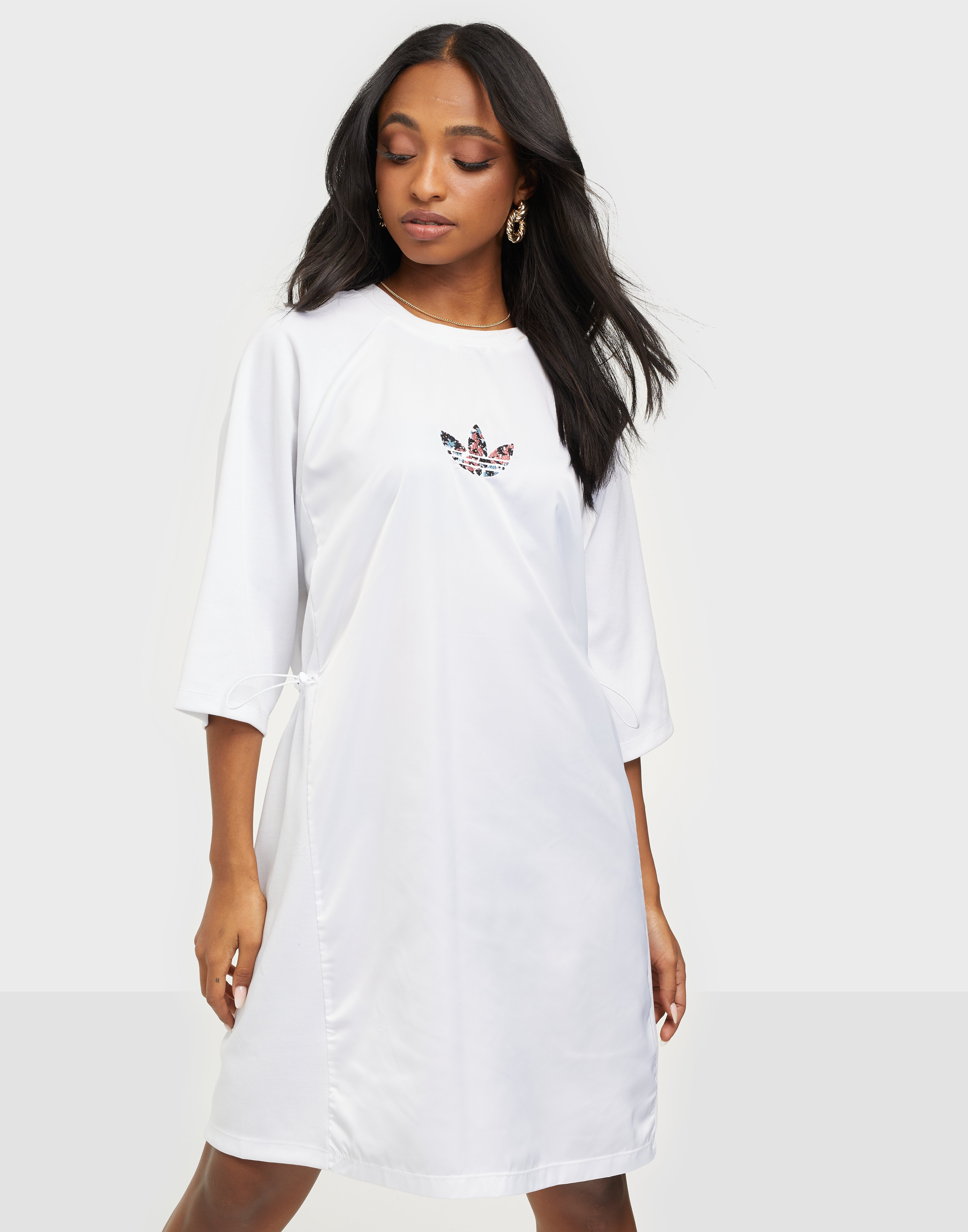 adidas tee dress white