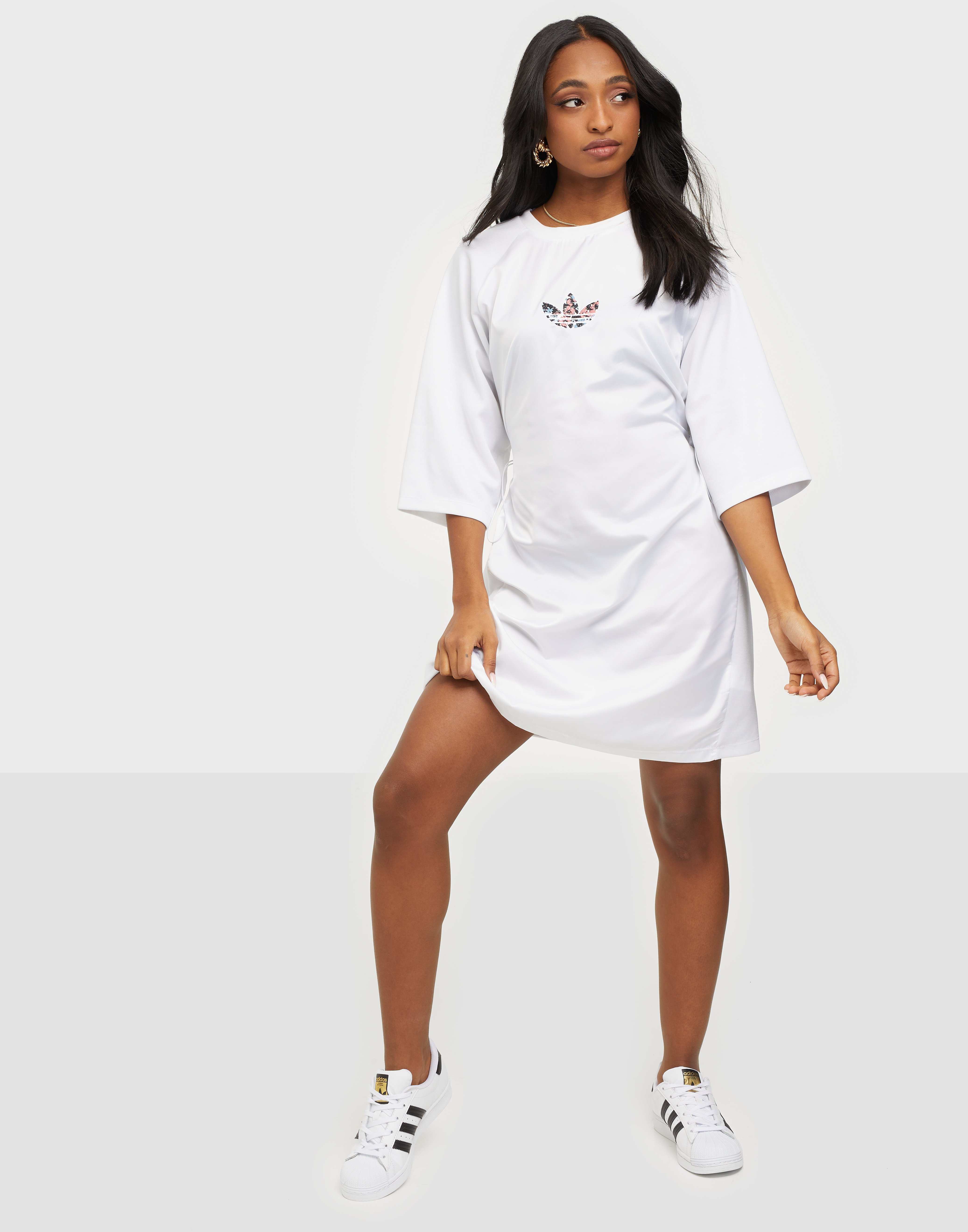 adidas tee dress white