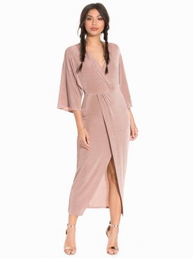 Kimono Wrap Dress Light Pink NLY Trend ...