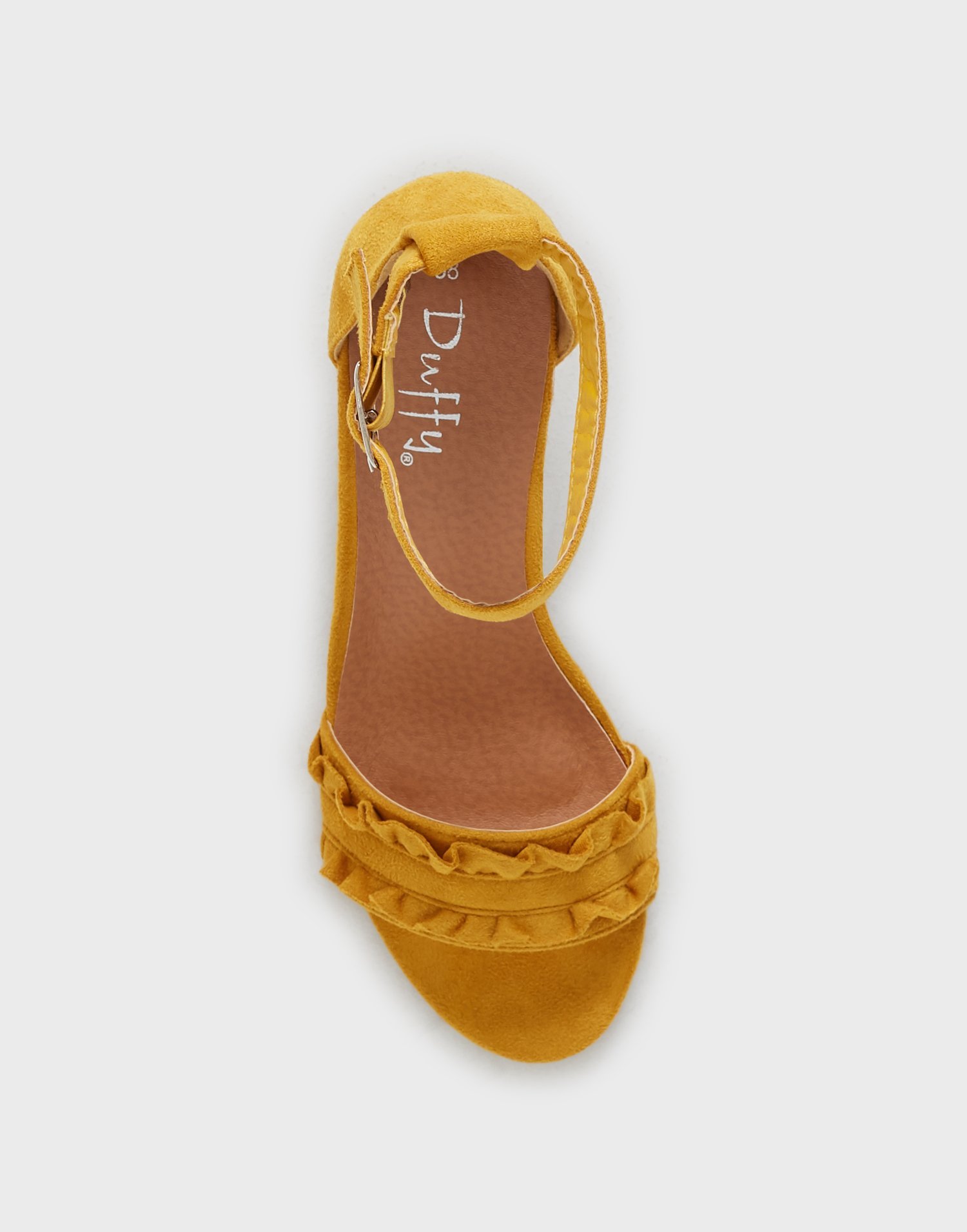 yellow frill heels