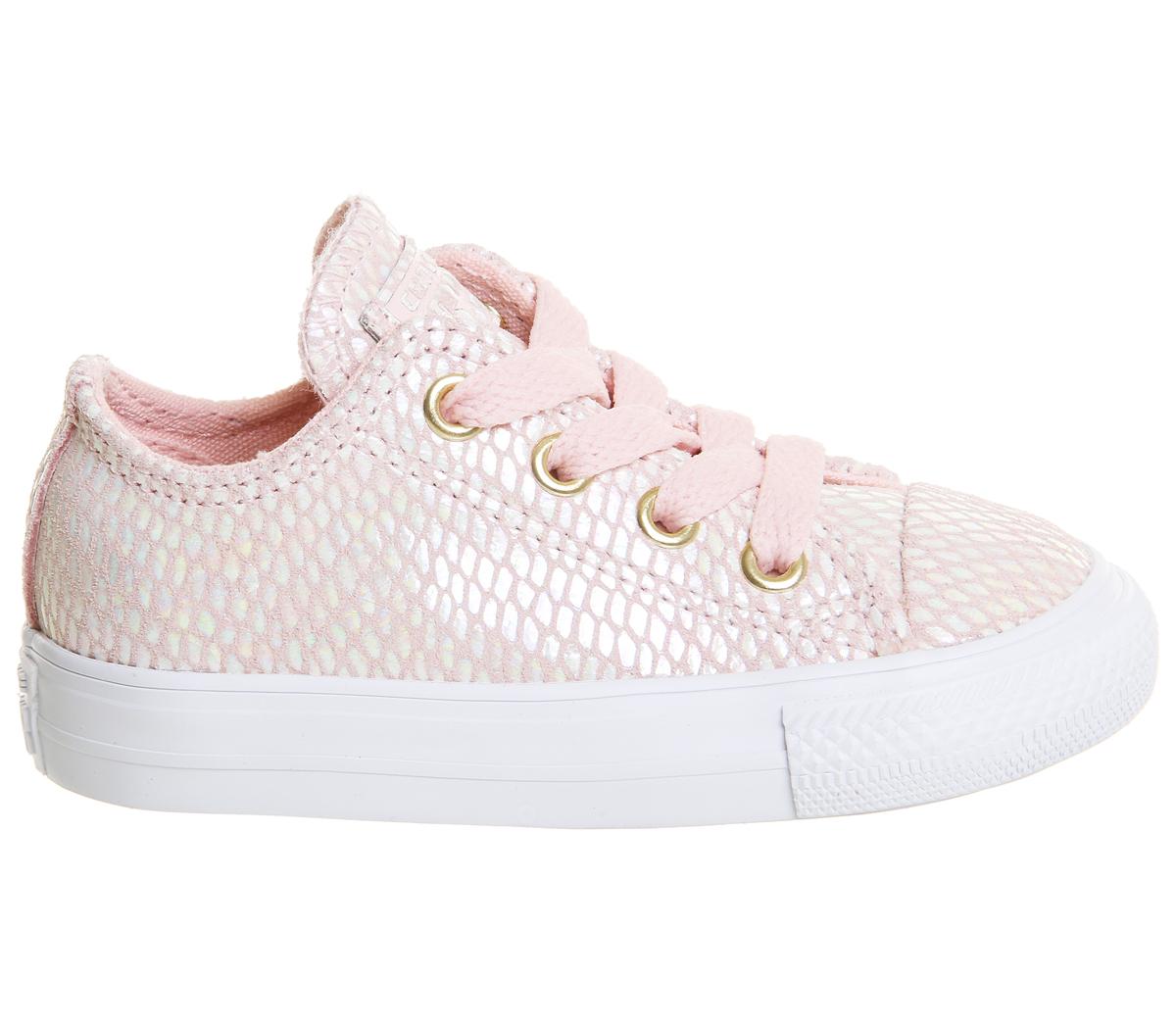 infant pink leather converse