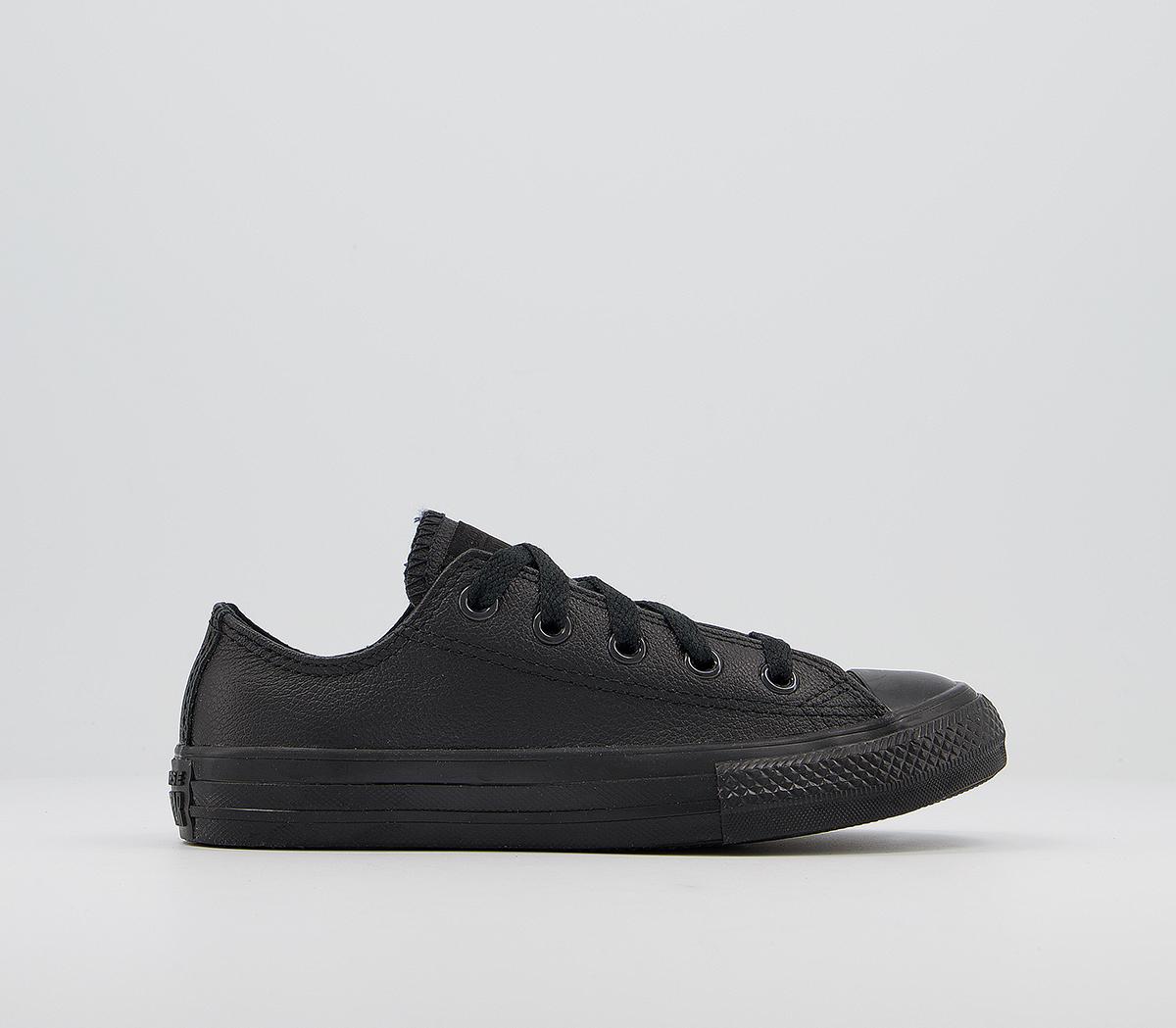 Converse All Star Ox Leather Kids Black 