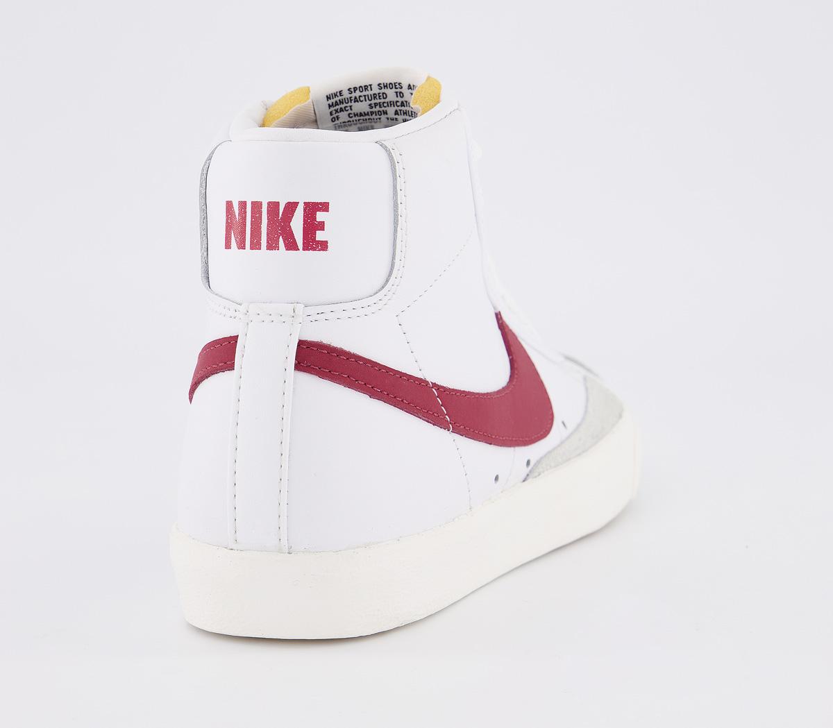 blazer mid 77 trainers white worn brick sail