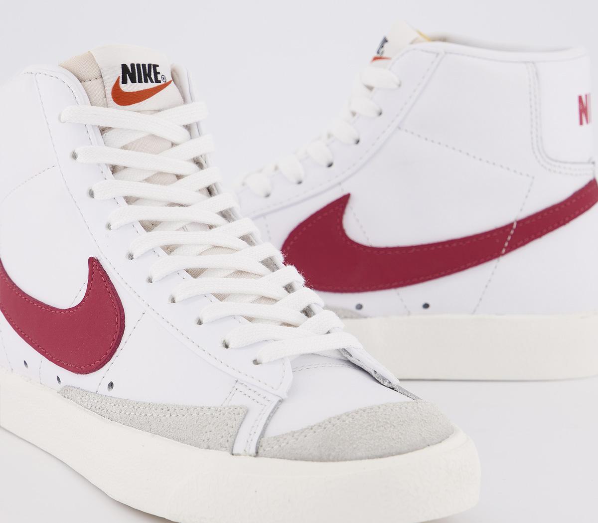 blazer mid 77 trainers white worn brick sail