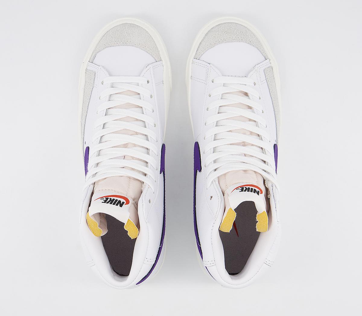 nike white and purple trainers