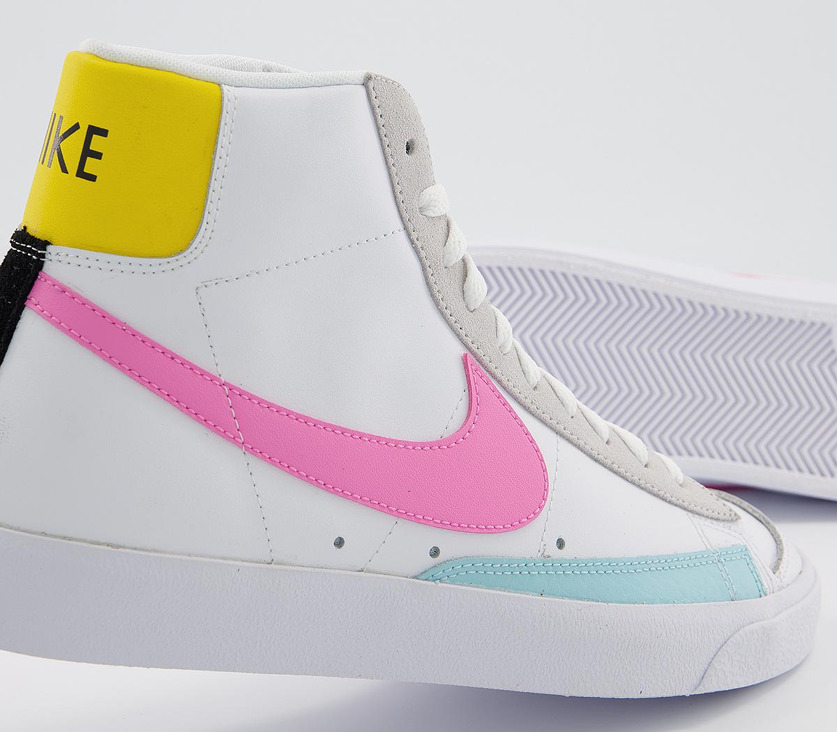 blazer mid 77 trainers white lemon drop regal pink