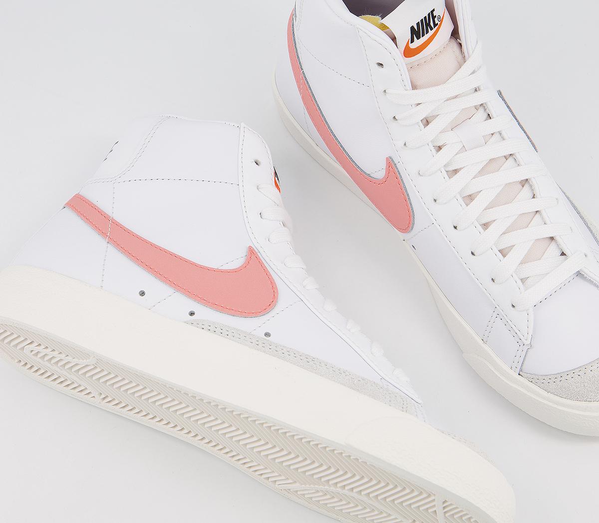 nike blazer mid 77 pink white gum