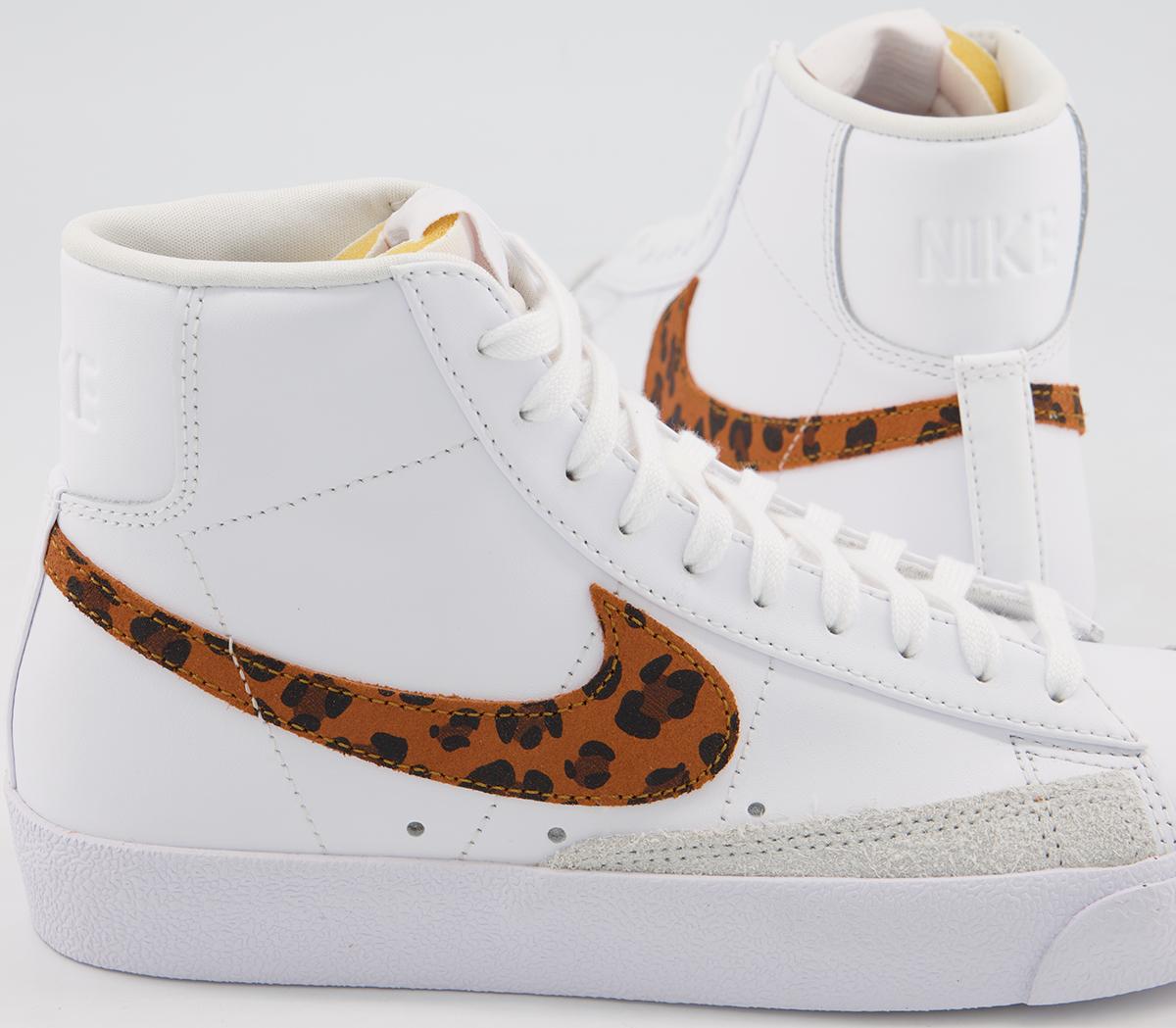 Nike Blazer Mid 77 Trainers White White Leopard - Hers trainers