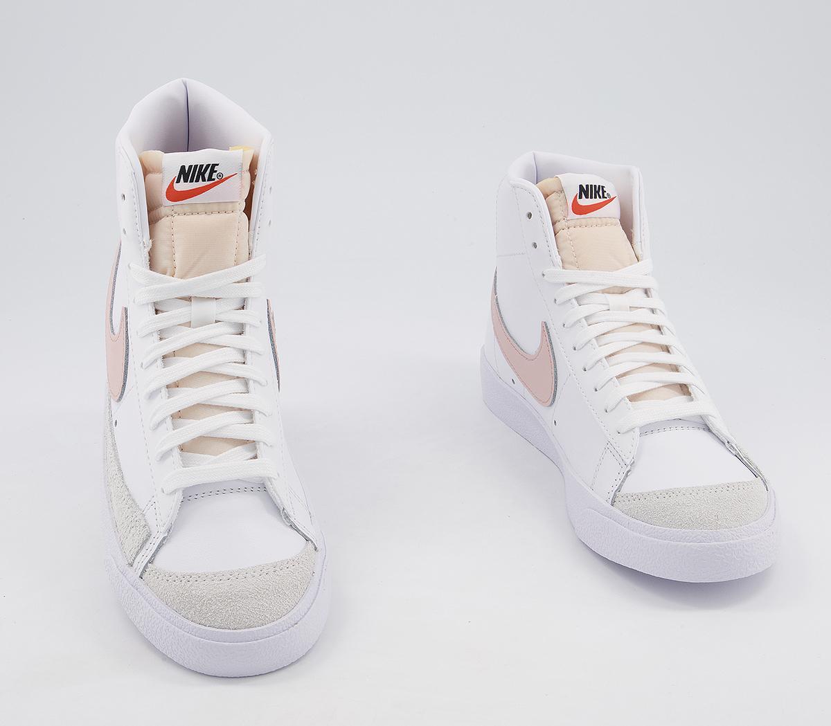 nike blazer mid 77 white pink oxford