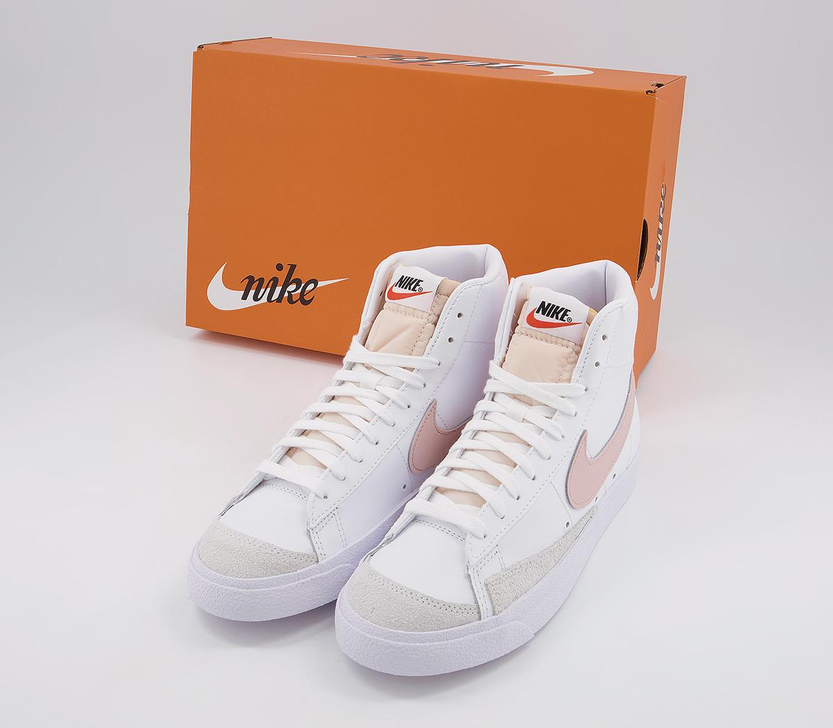 blazer mid 77 trainers white lemon drop regal pink