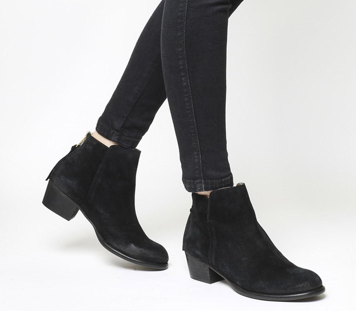 Office Uncanny Black Suede - Ankle Boots