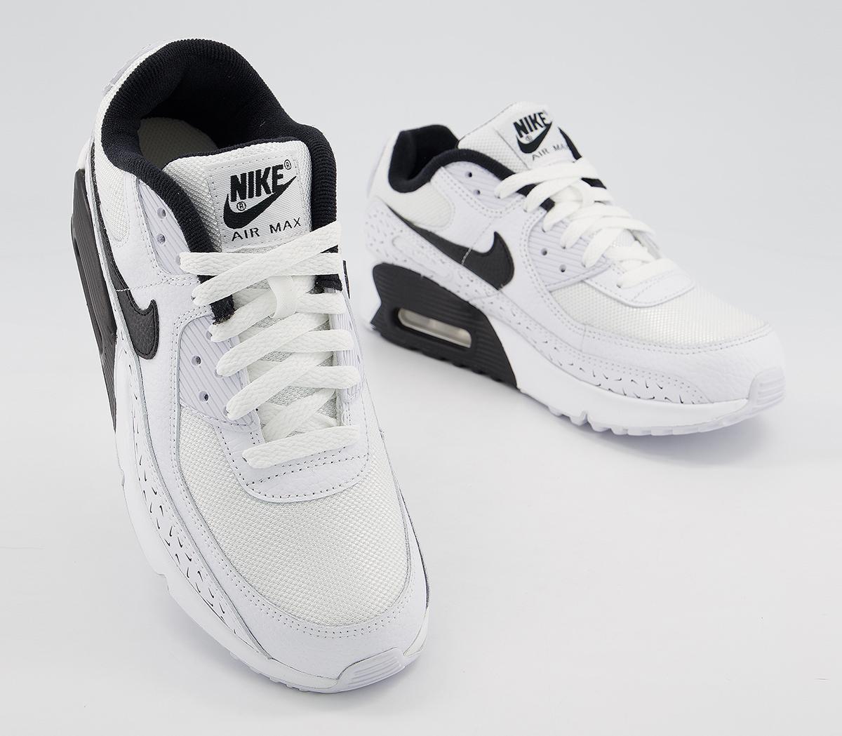 nike air max 90 womens black white