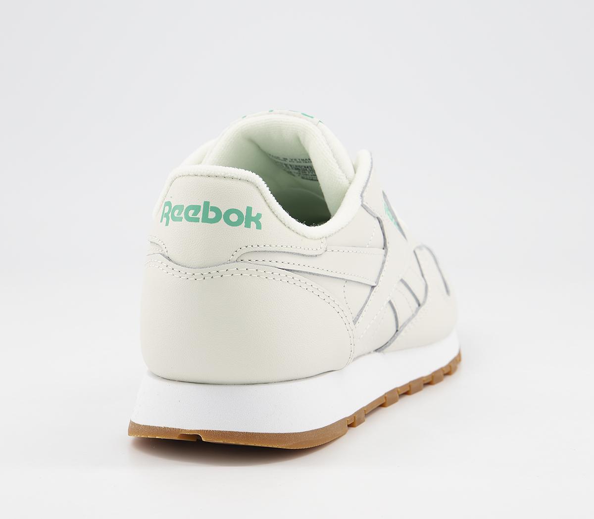 reebok club c mid ii trainers in chalk and green