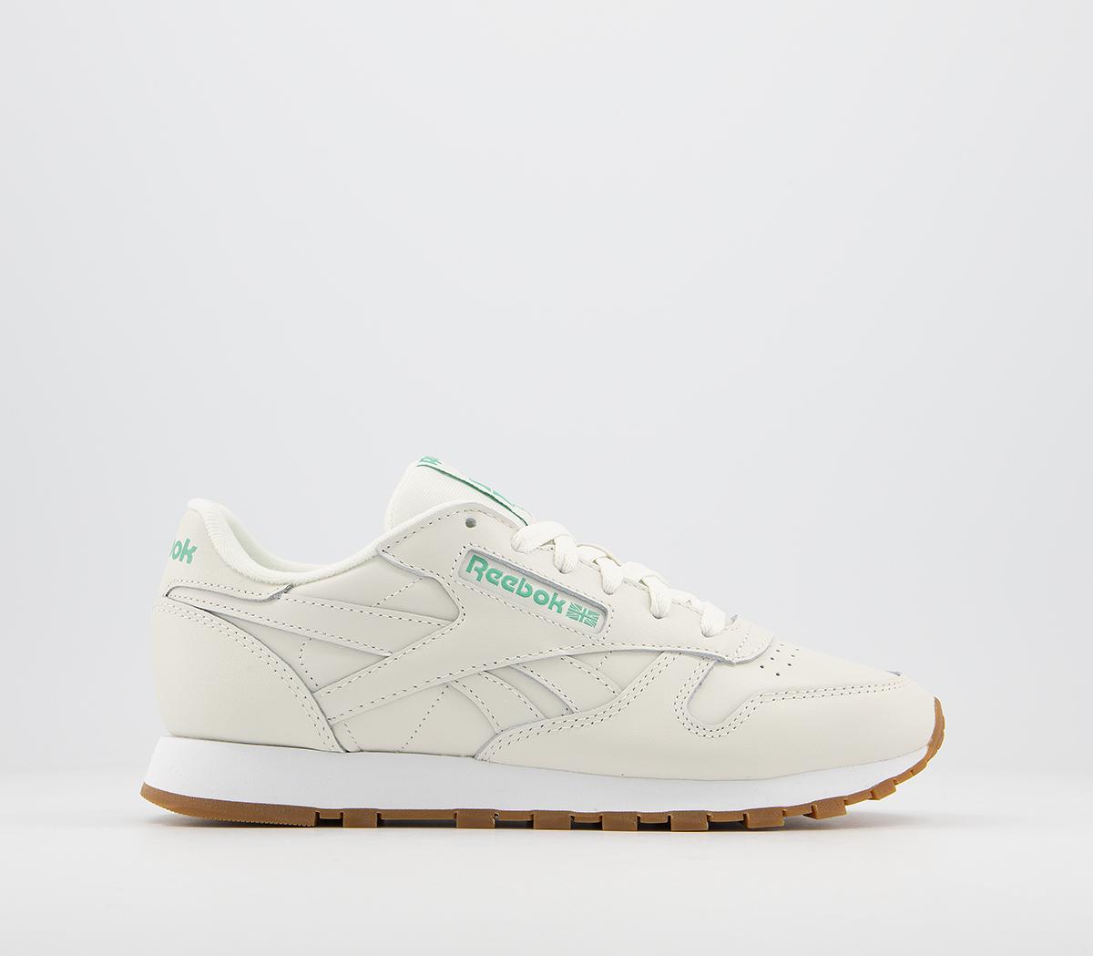 Cl Leather Trainers Chalk Green White 