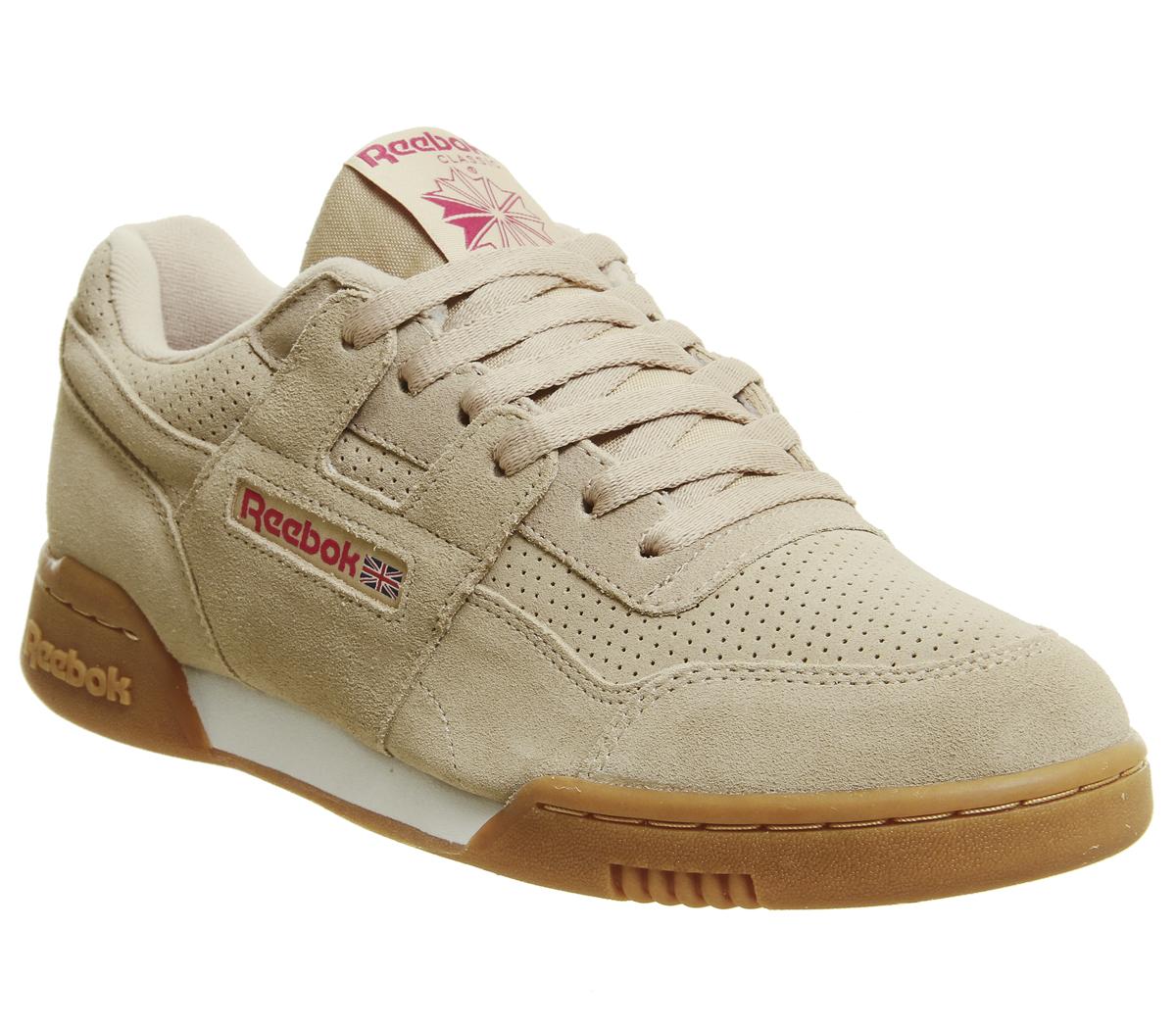 Reebok Workout Plus Trainers Sahara Pink White Gum His Trainers
