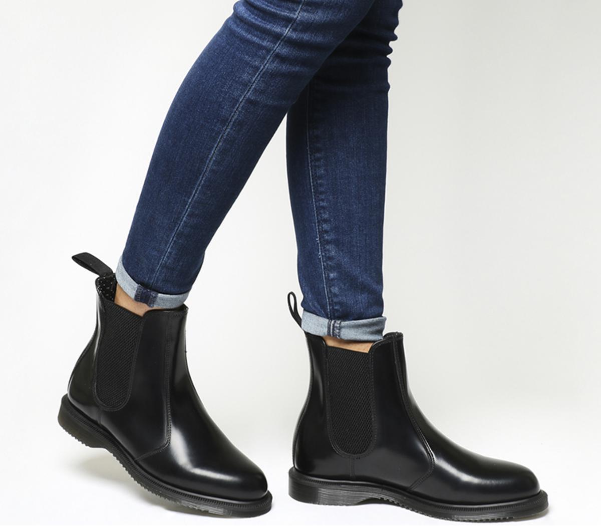 dr martens patent ankle boots
