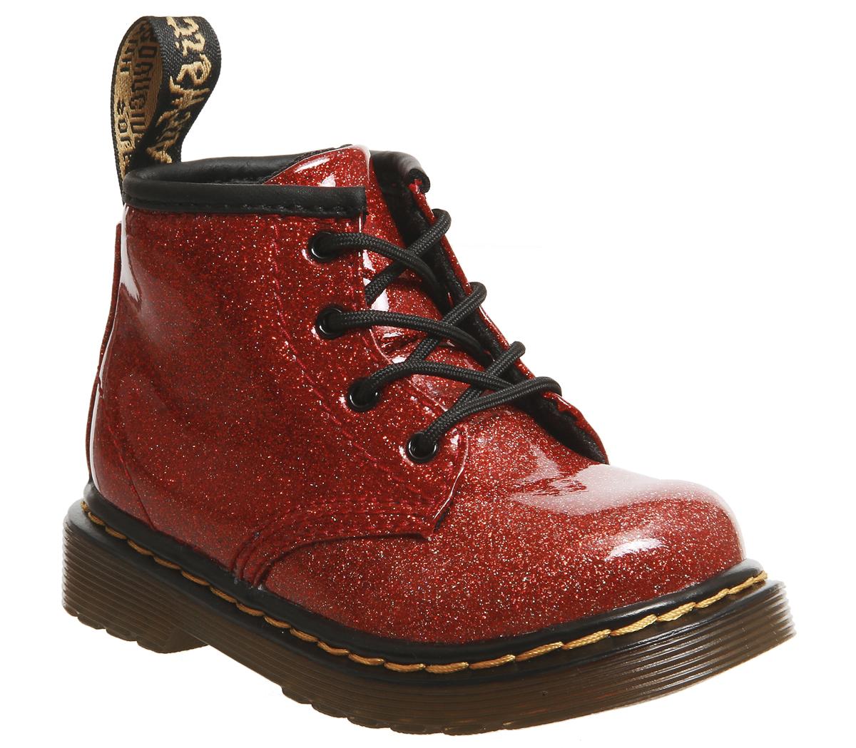 kids red dr martens