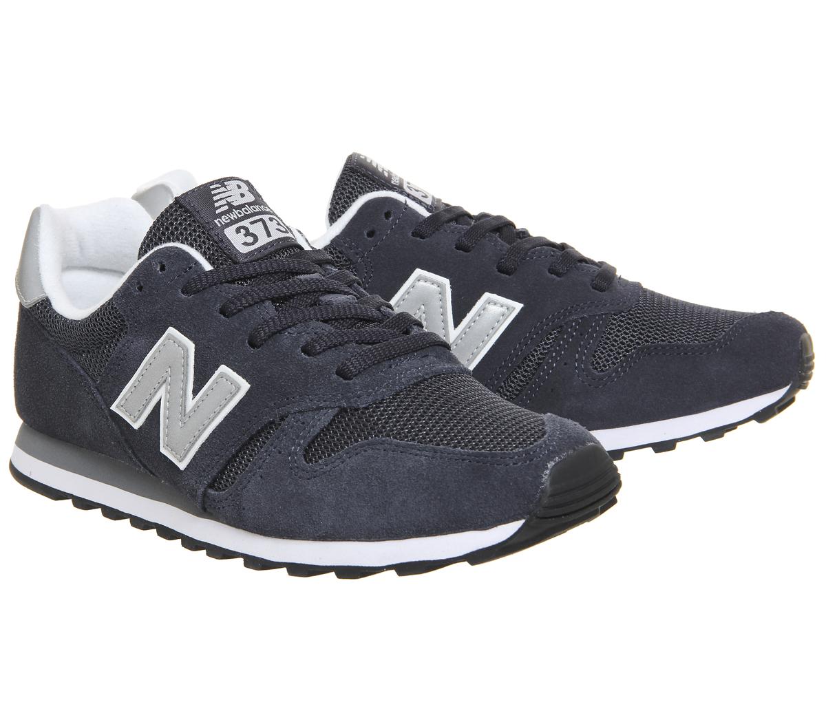 new balance 373 navy silver